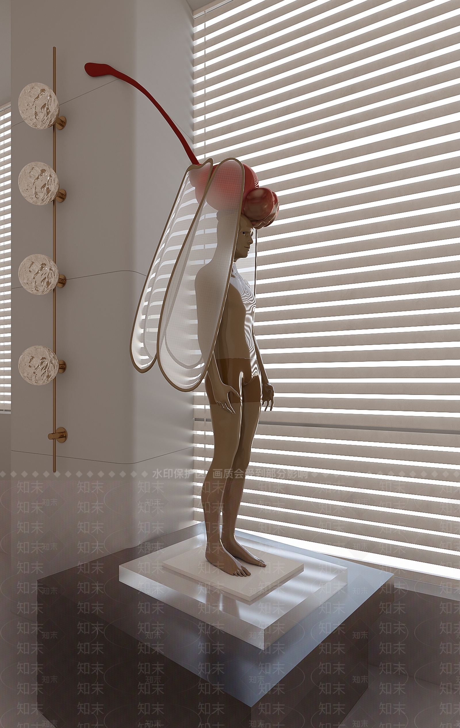 现代雕塑摆件3D模型下载【ID:1199731543】