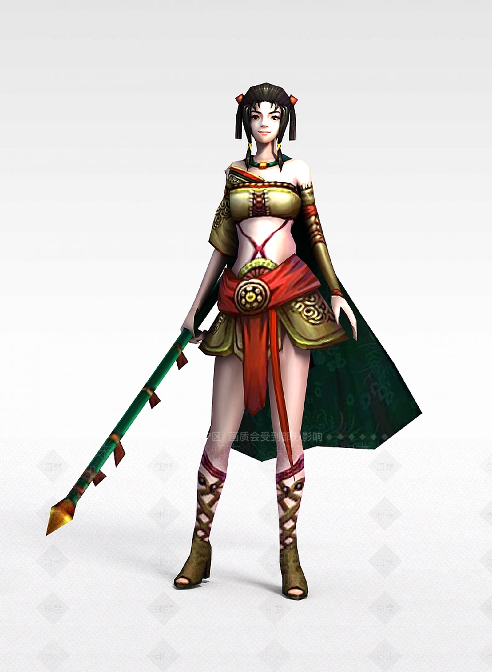 现代佛本是道游戏人物女人3D模型下载【ID:1199731641】