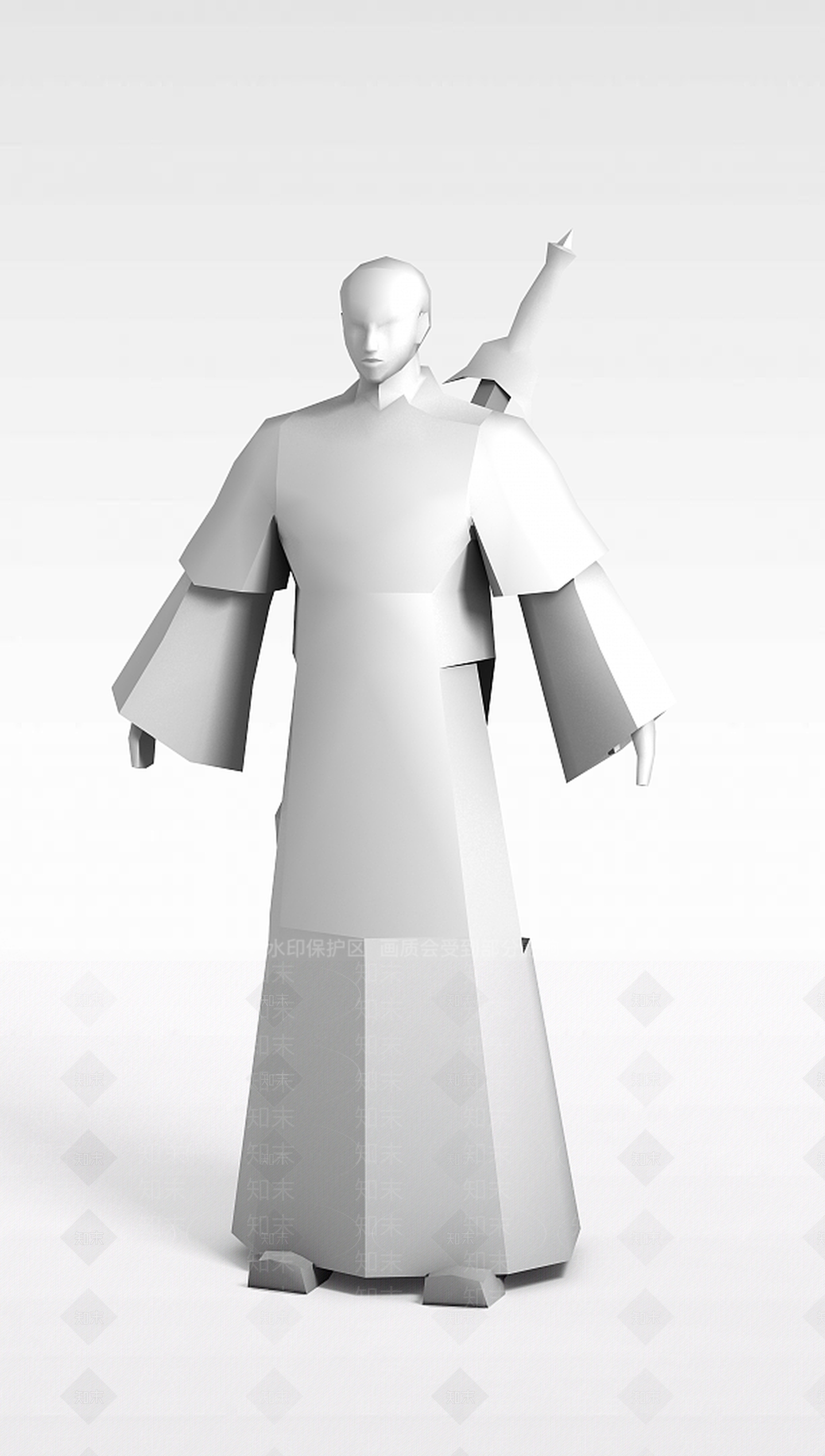 现代诛仙游戏人物3D模型下载【ID:1199731708】