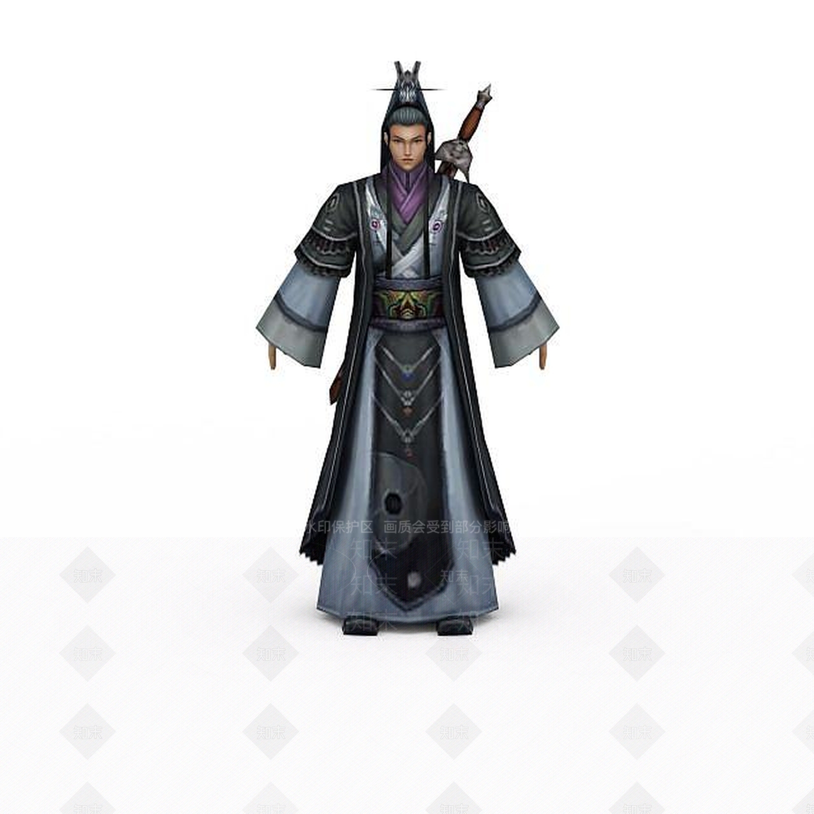 现代诛仙游戏人物3D模型下载【ID:1199731708】