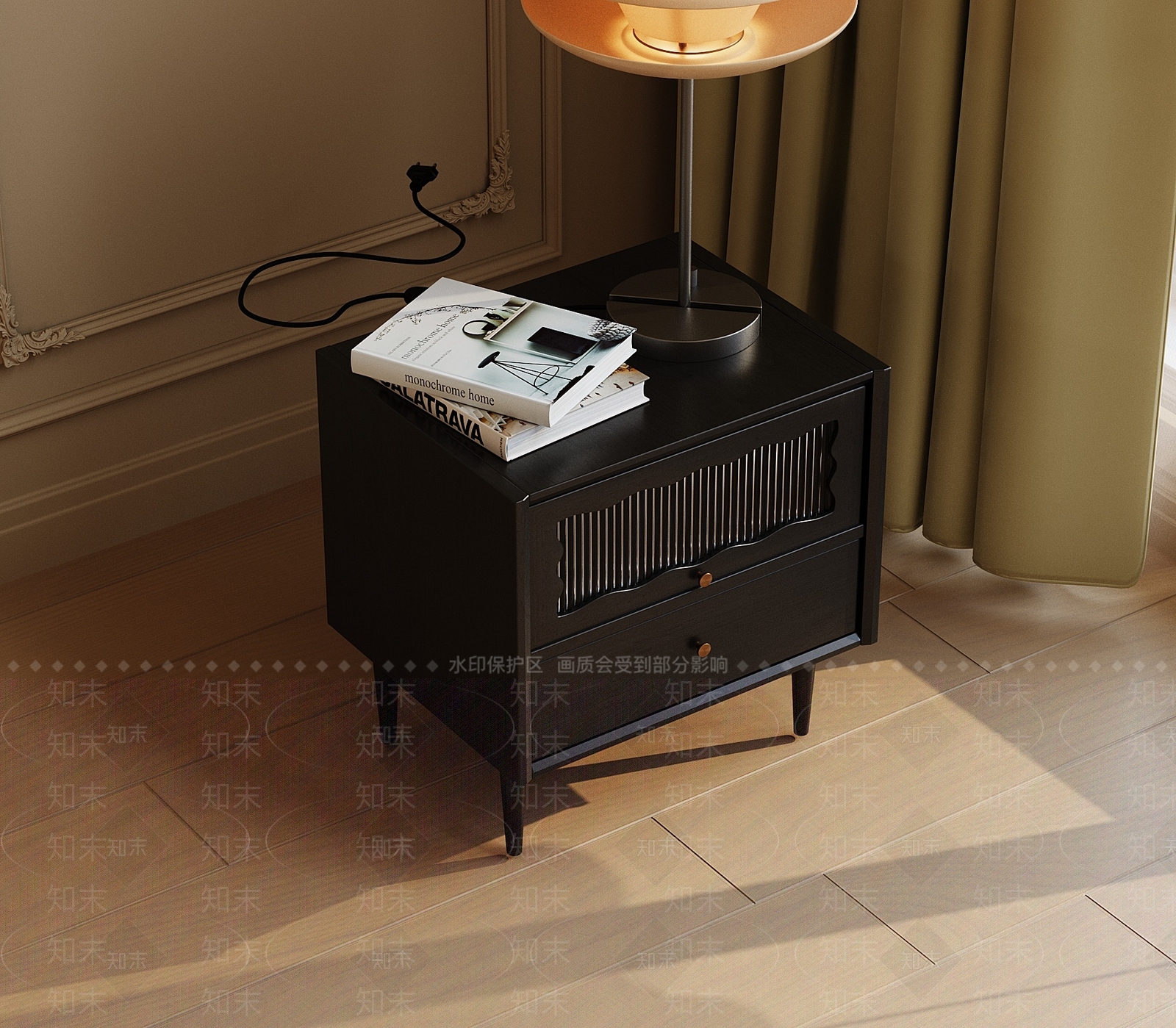 法式现代床头柜3D模型下载【ID:1199732364】