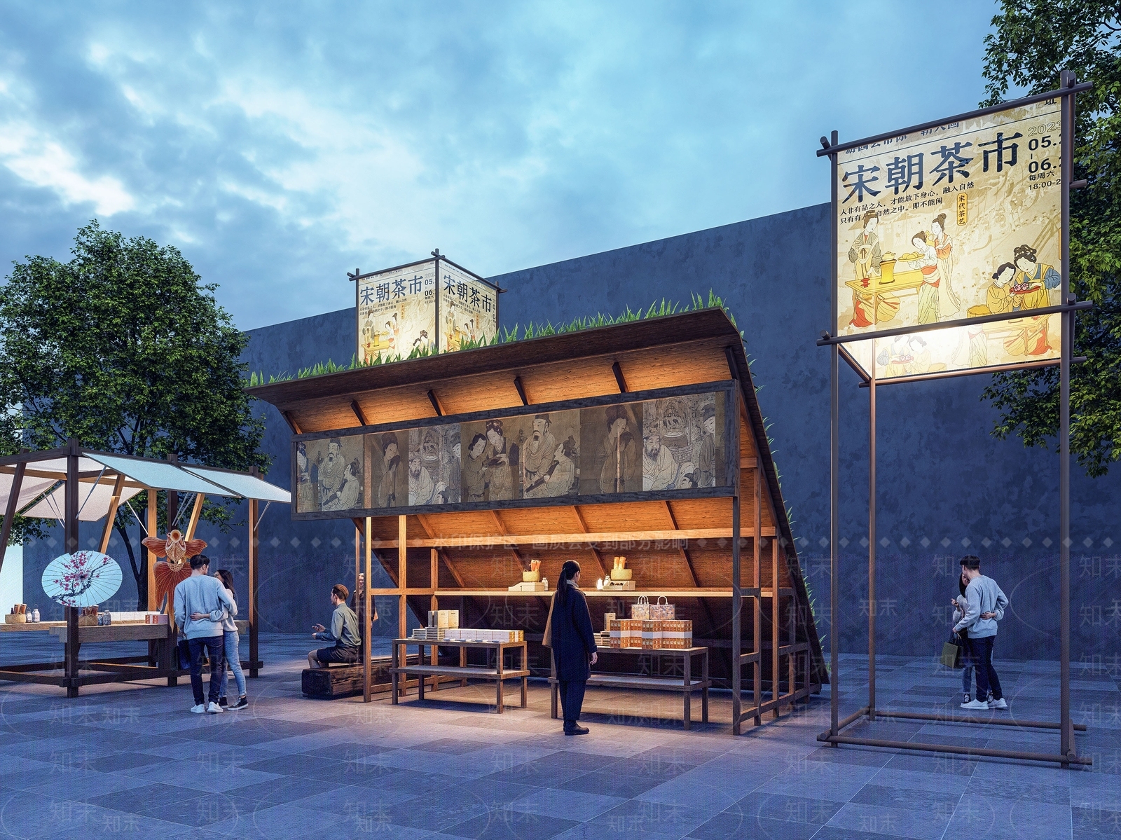 新中式亭子SU模型下载【ID:1199732520】