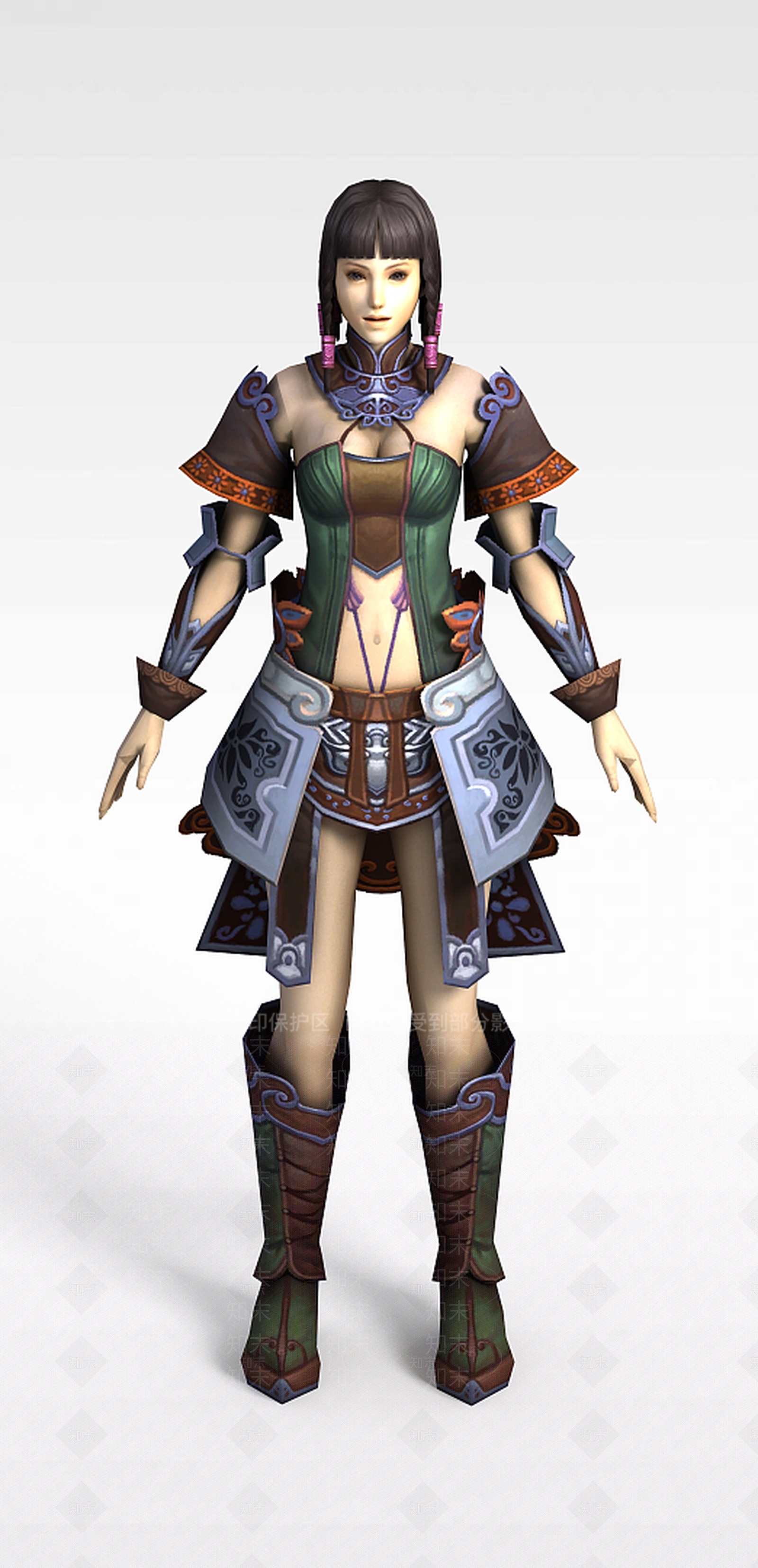 现代R2女召唤师游戏人物3D模型下载【ID:1199732833】