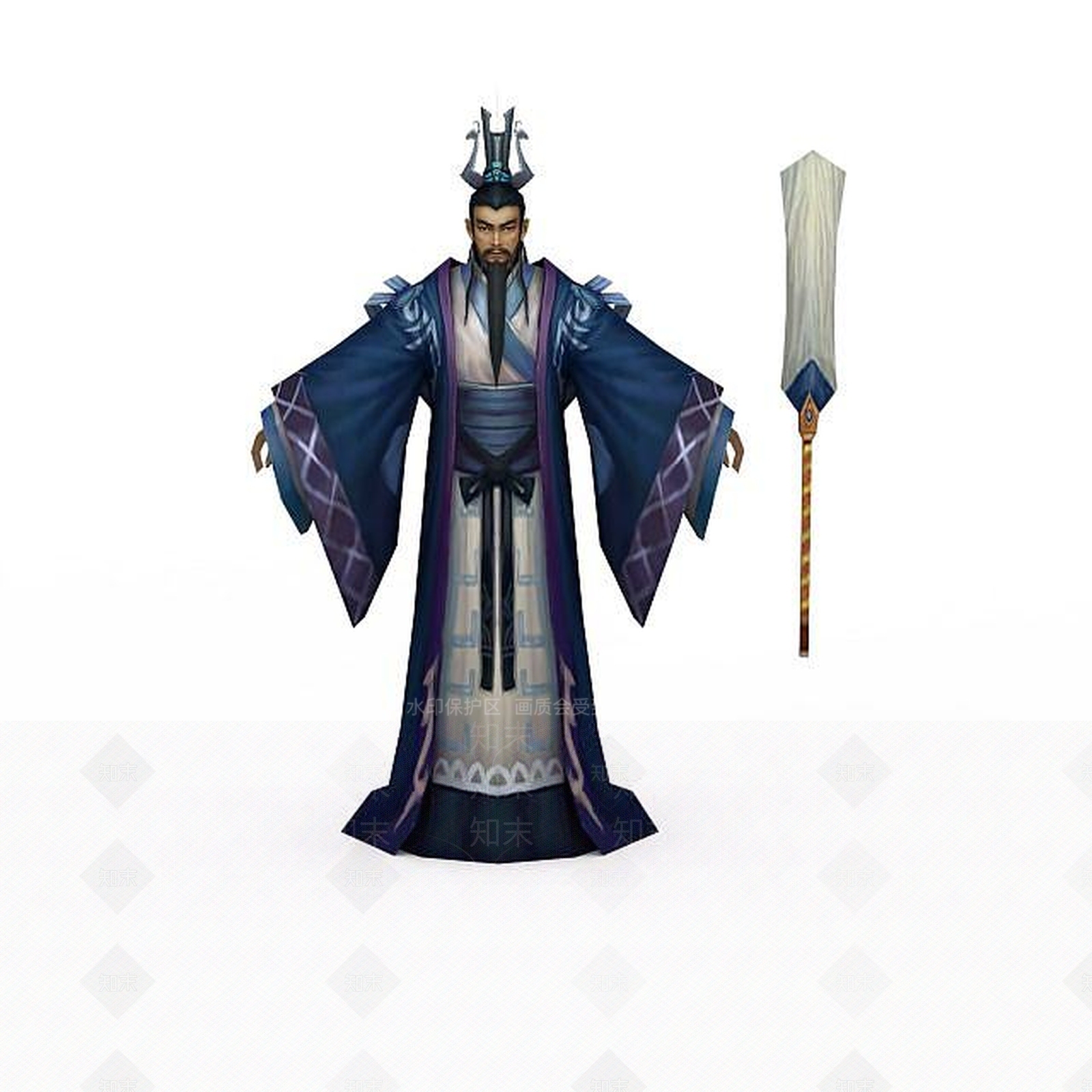 现代诛仙游戏人物3D模型下载【ID:1199733423】