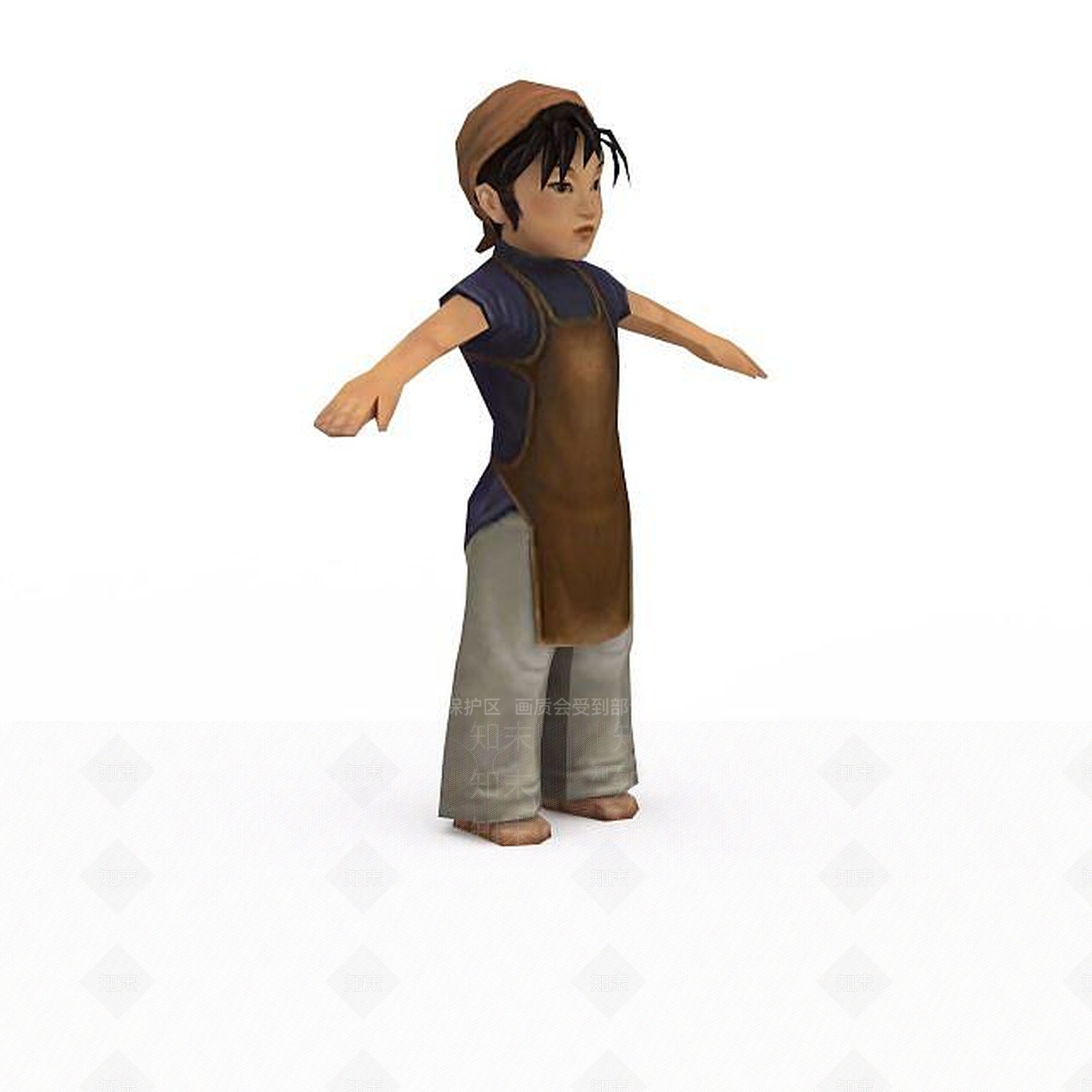现代诛仙游戏人物小男孩3D模型下载【ID:1199733510】