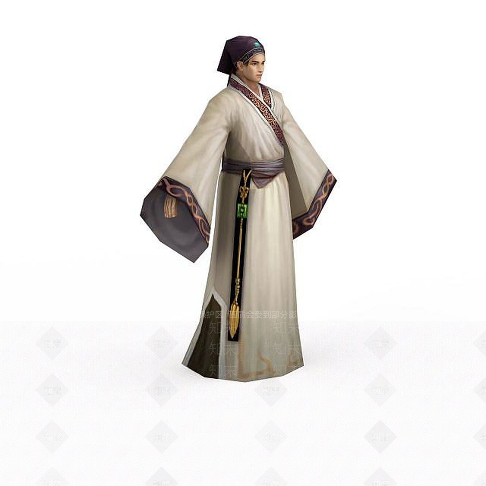 现代诛仙游戏人物3D模型下载【ID:1199733525】