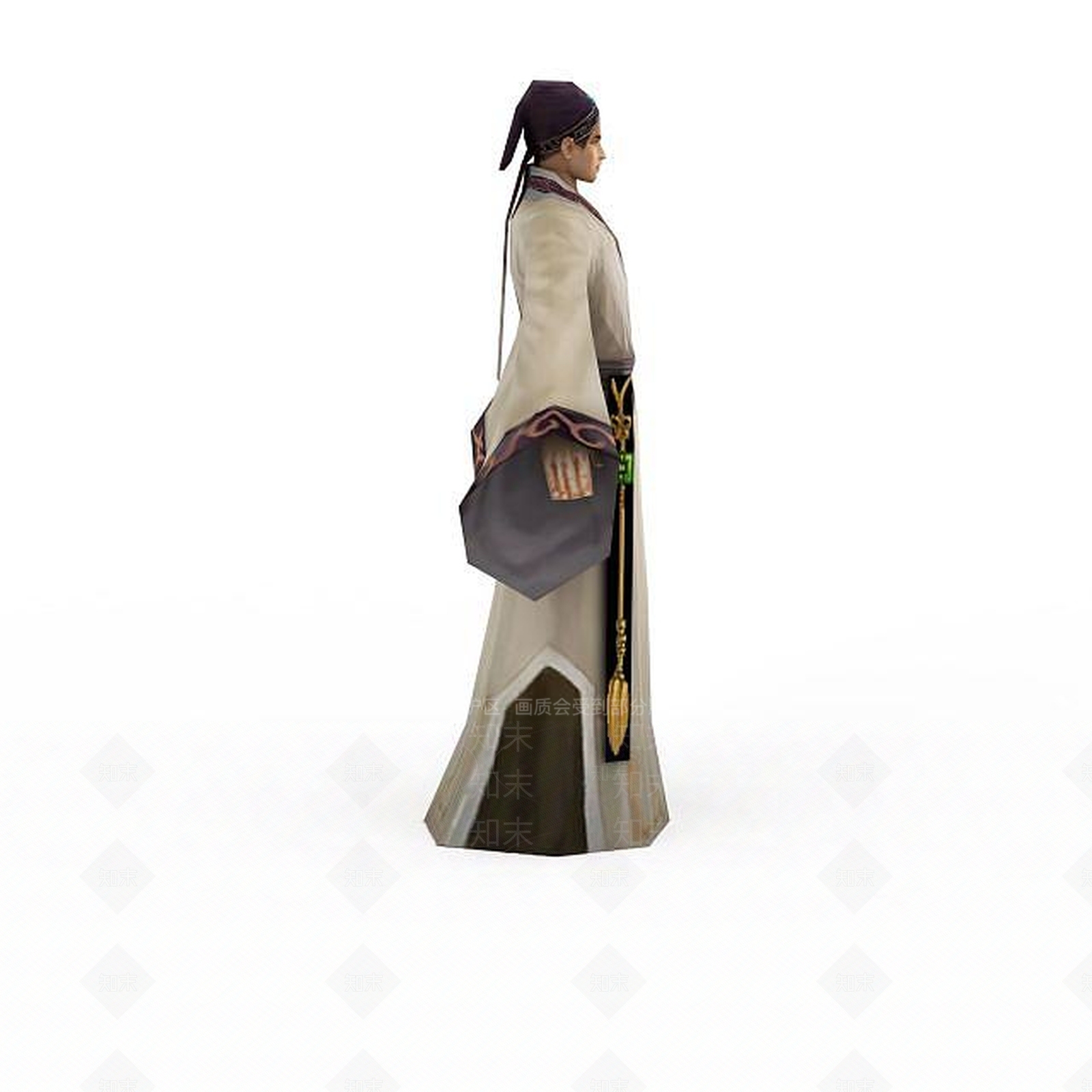 现代诛仙游戏人物3D模型下载【ID:1199733525】