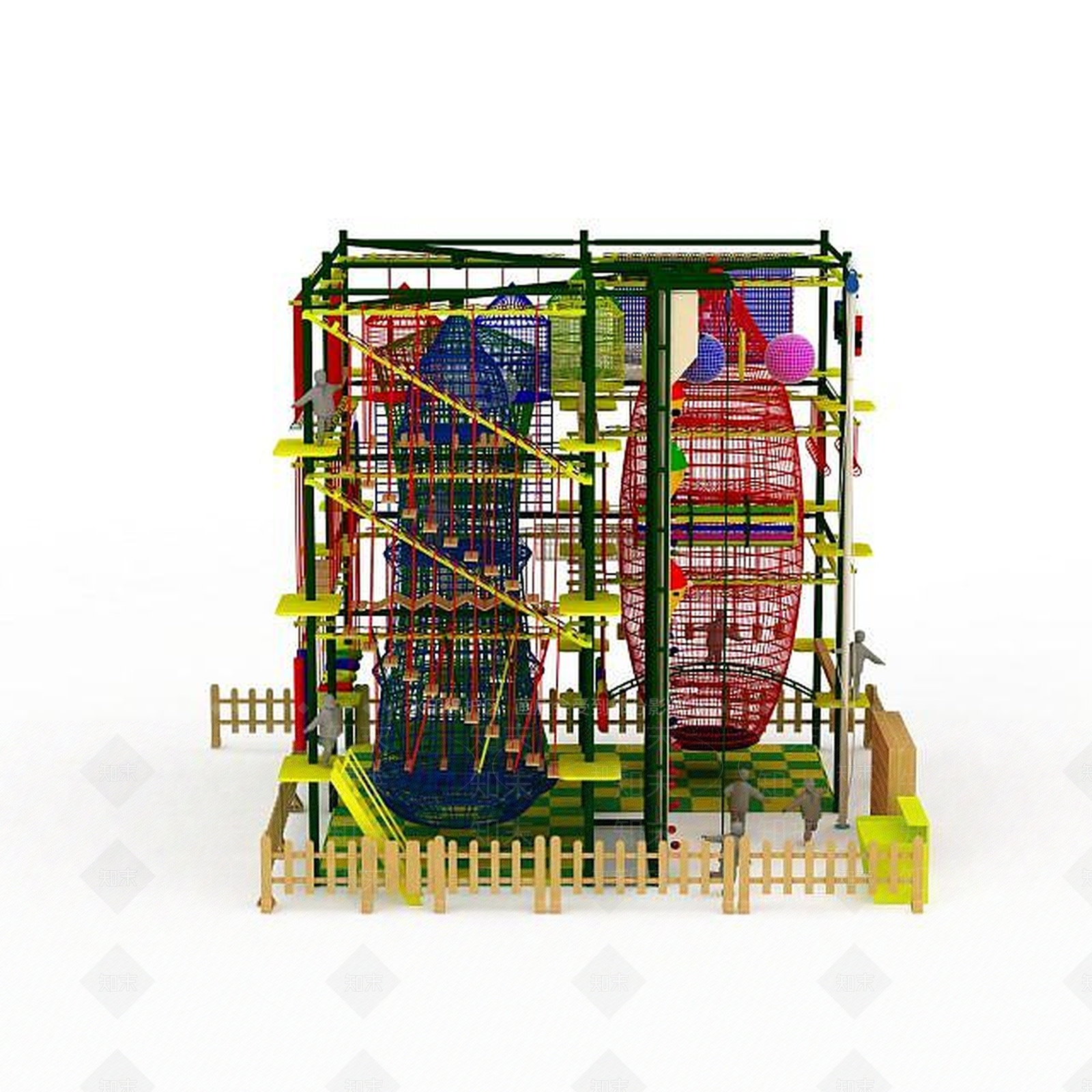 现代儿童拓展游乐设备3D模型下载【ID:1199733697】