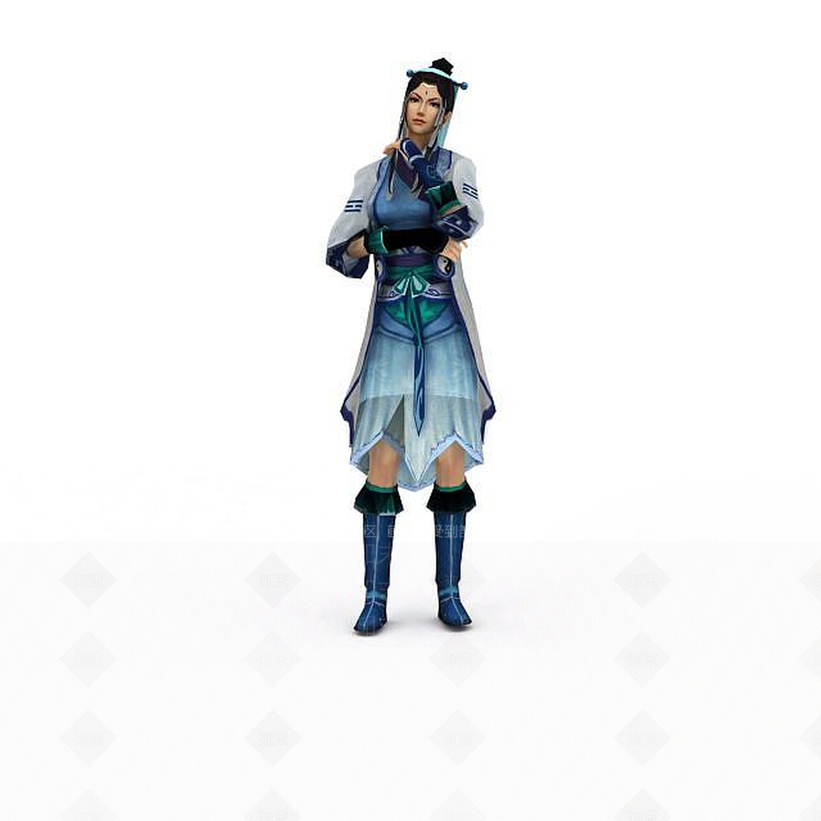 现代九阴真经游戏人物3D模型下载【ID:1199733849】