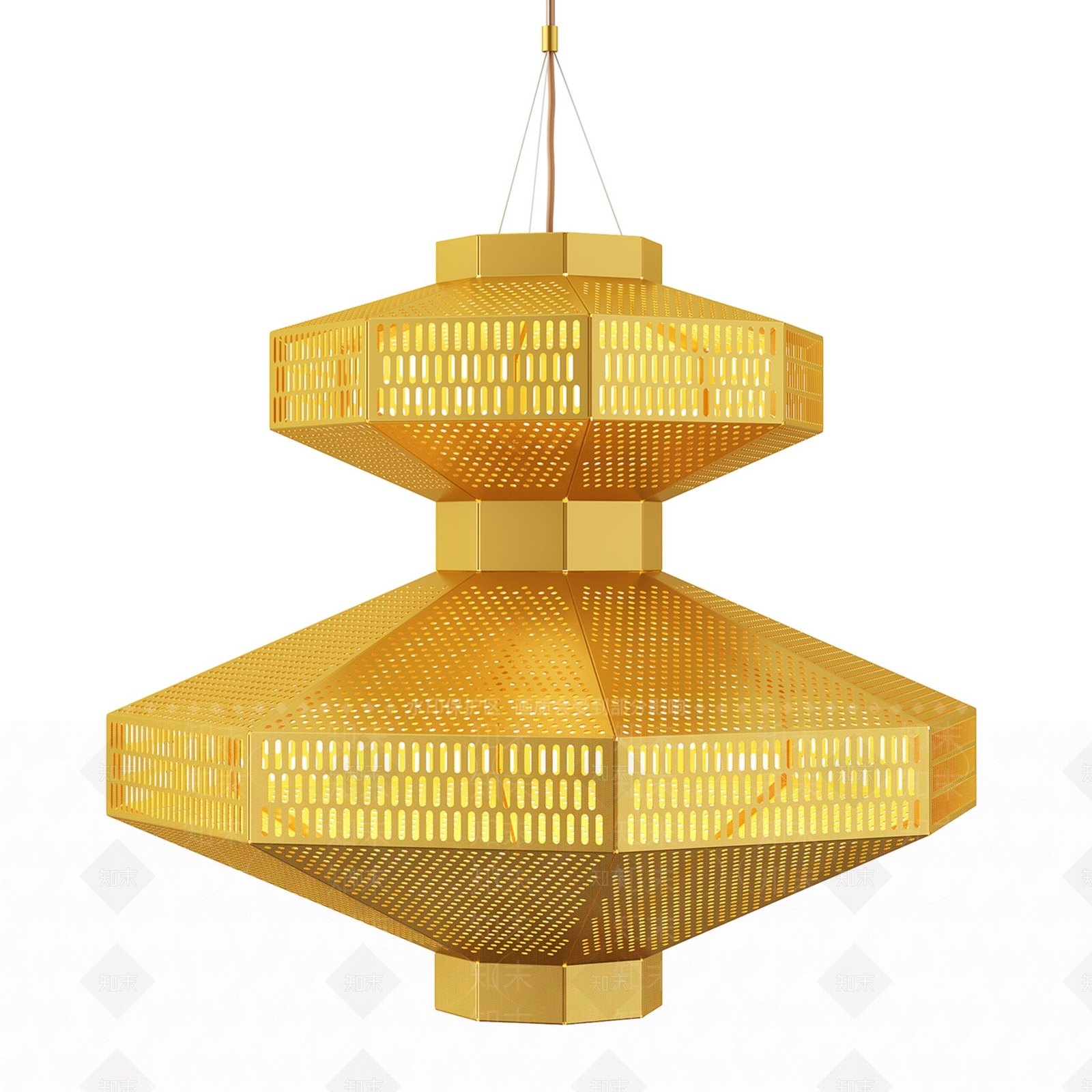 新中式轻奢吊灯3D模型下载【ID:1199734343】
