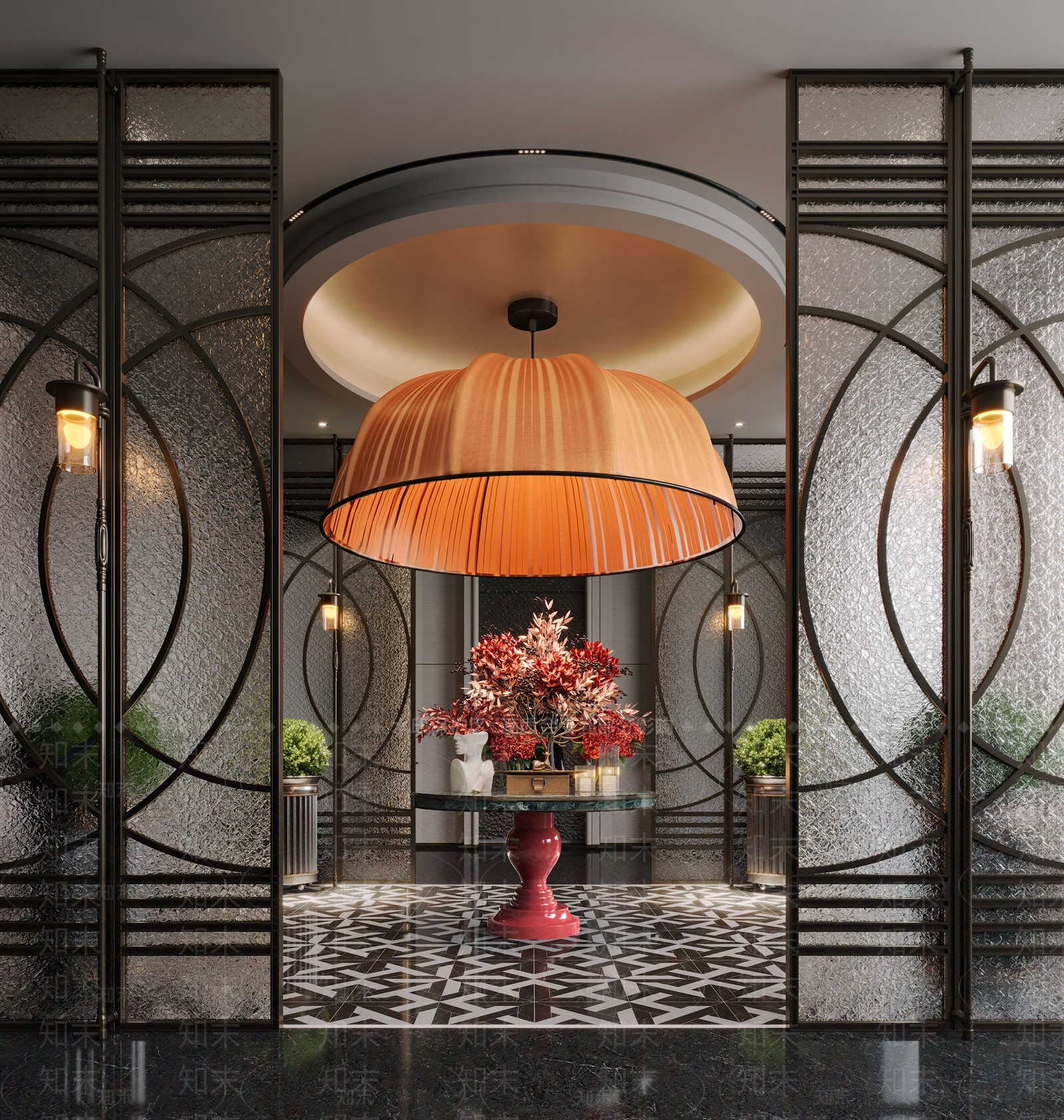 现代酒店大堂SU模型下载【ID:1199737796】