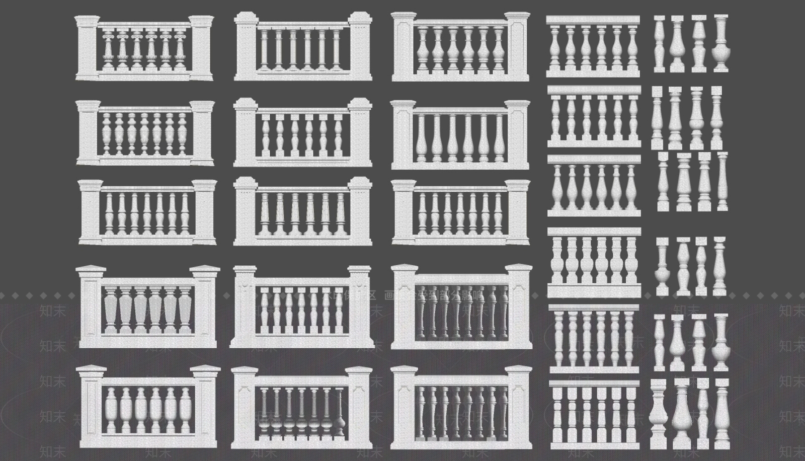 现代围栏护栏SU模型下载【ID:1199746076】
