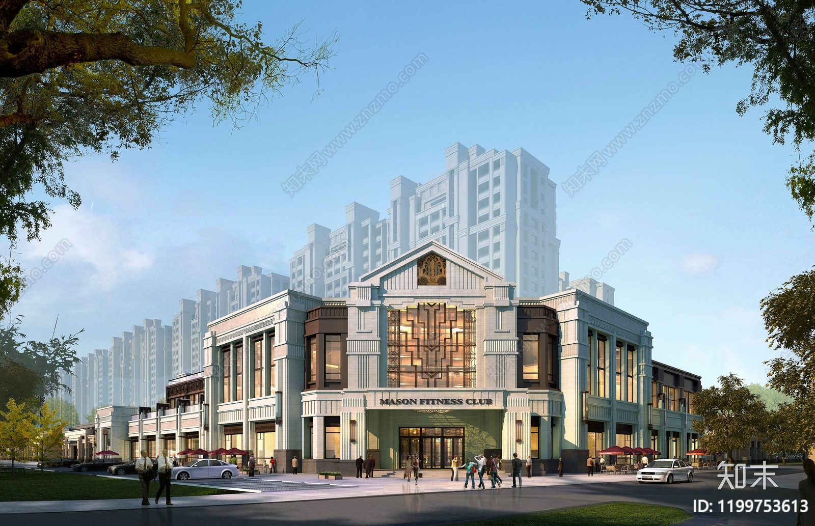 现代商业街施工图下载【ID:1199753613】