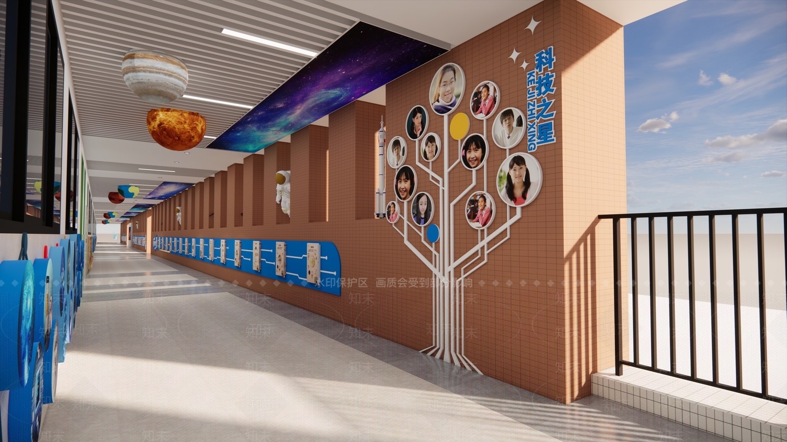 现代其他学校空间SU模型下载【ID:1199755110】