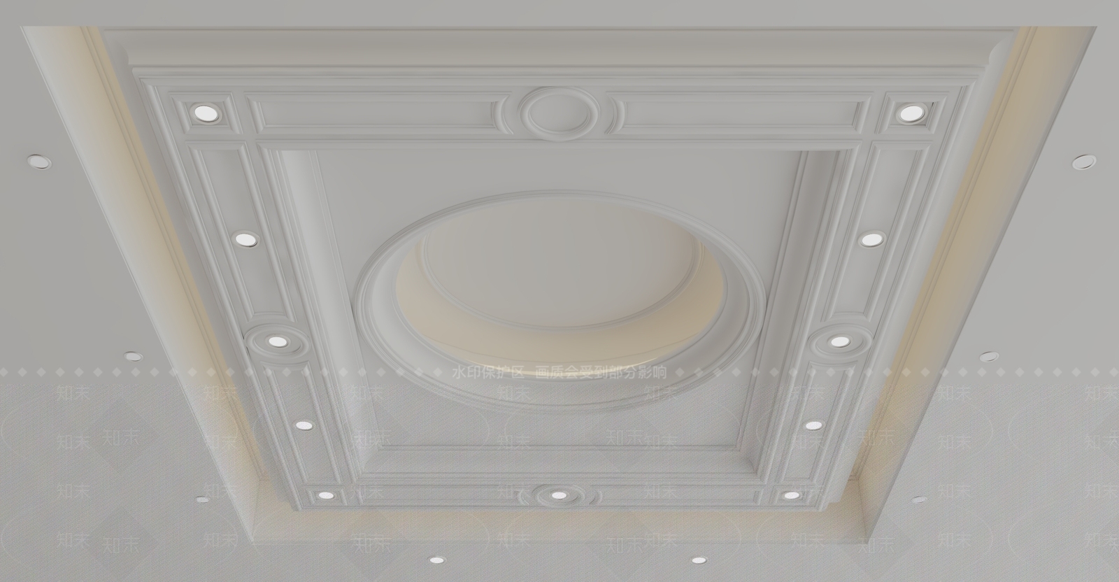 欧式吊顶3D模型下载【ID:1199755652】