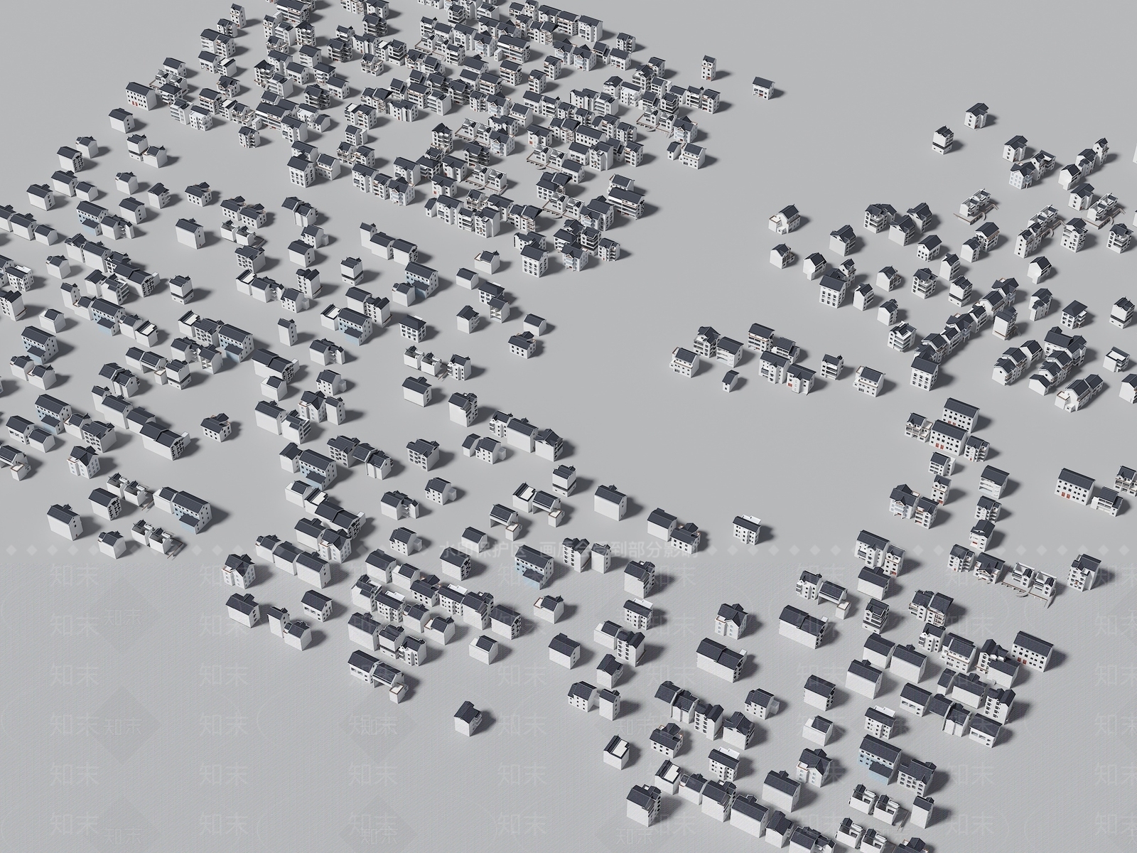 现代新中式多层住宅楼3D模型下载【ID:1199755855】