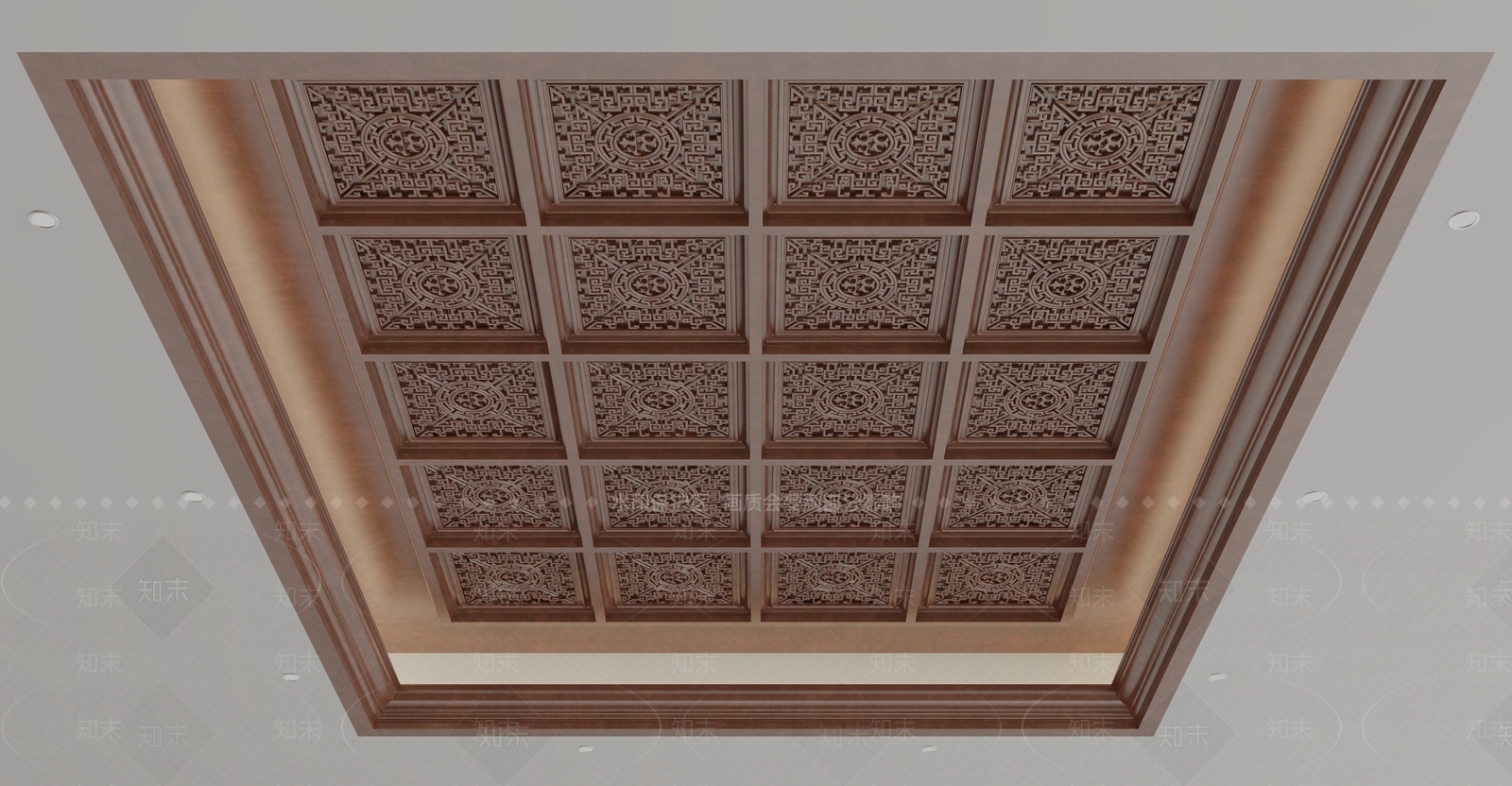 新中式吊顶3D模型下载【ID:1199755932】