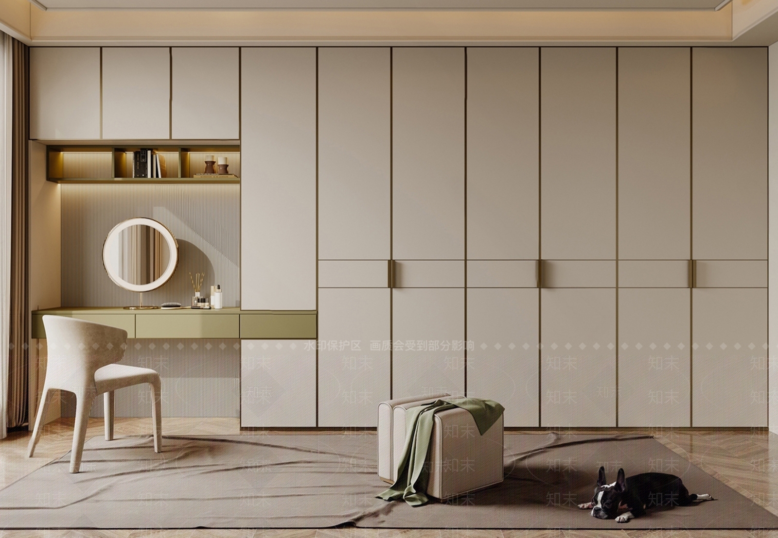 现代衣柜SU模型下载【ID:1199756294】