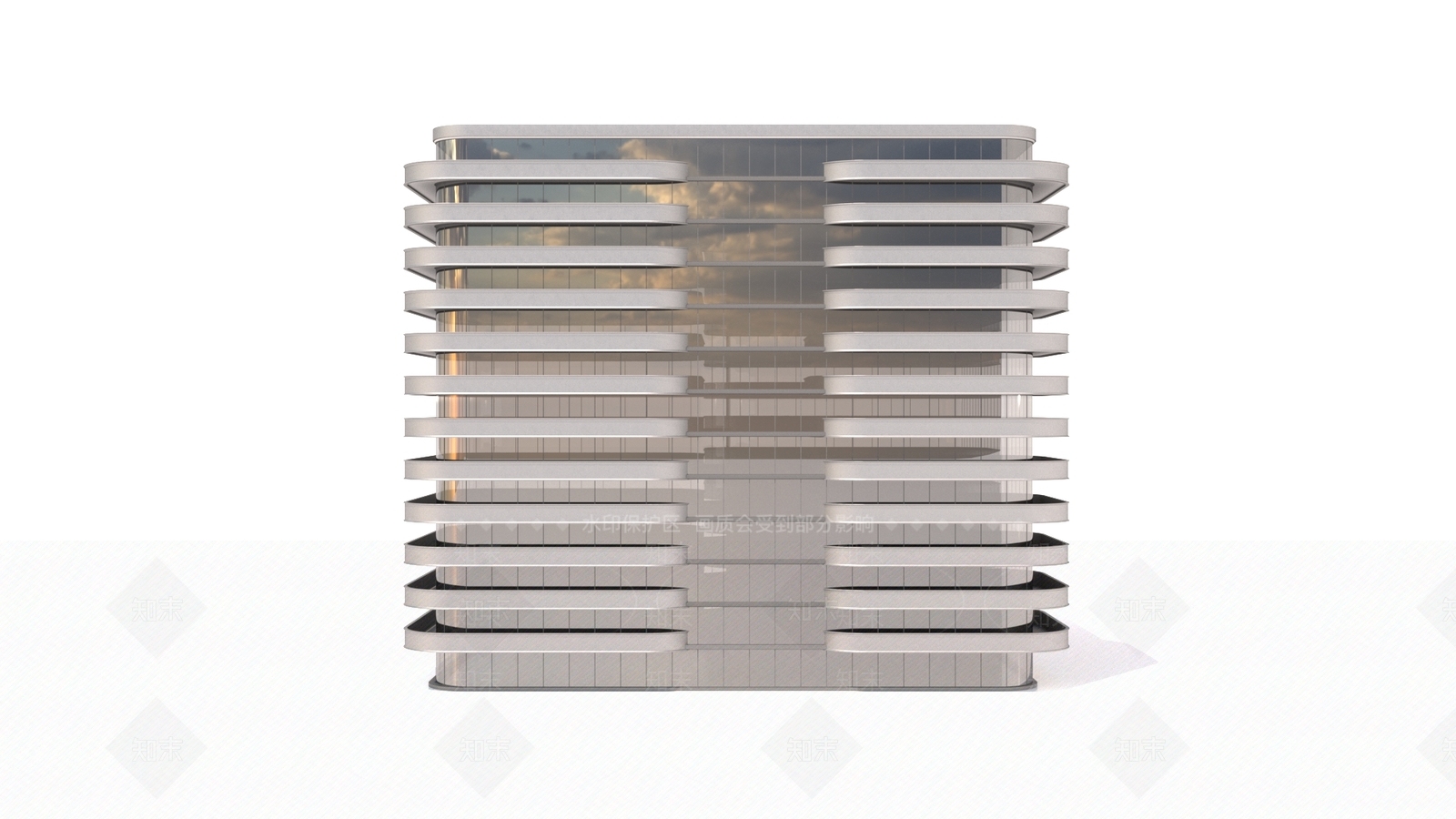 现代酒店外观3D模型下载【ID:1199760589】