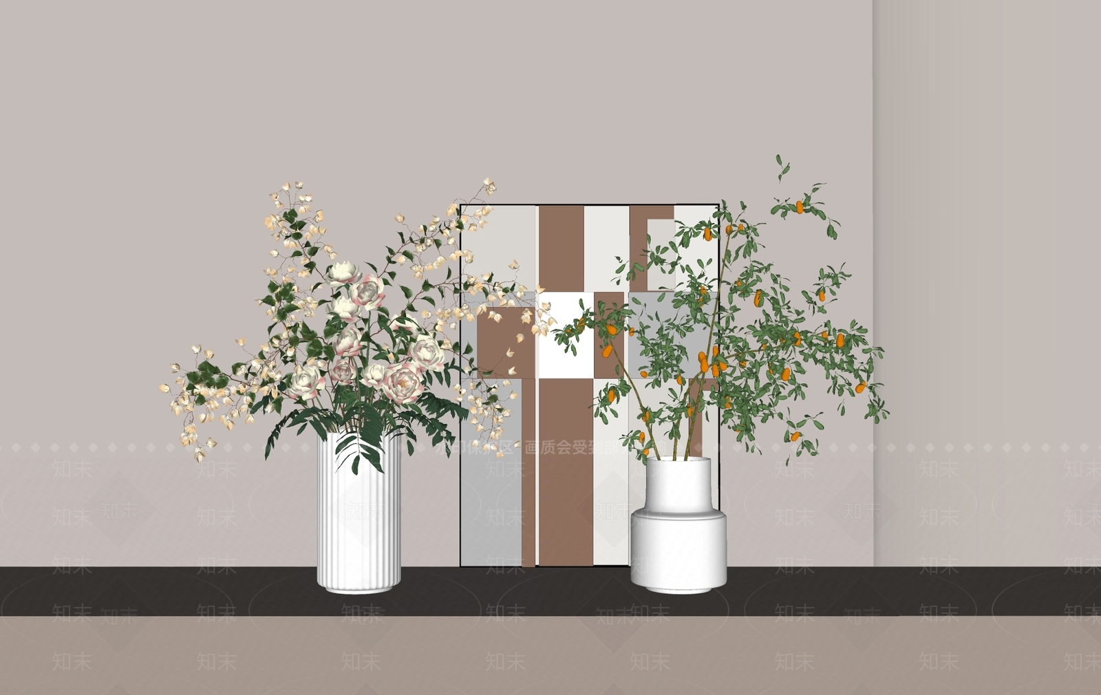 现代花艺SU模型下载【ID:1199763878】