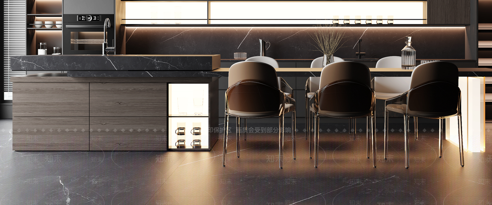 现代餐桌椅3D模型下载【ID:1199764627】