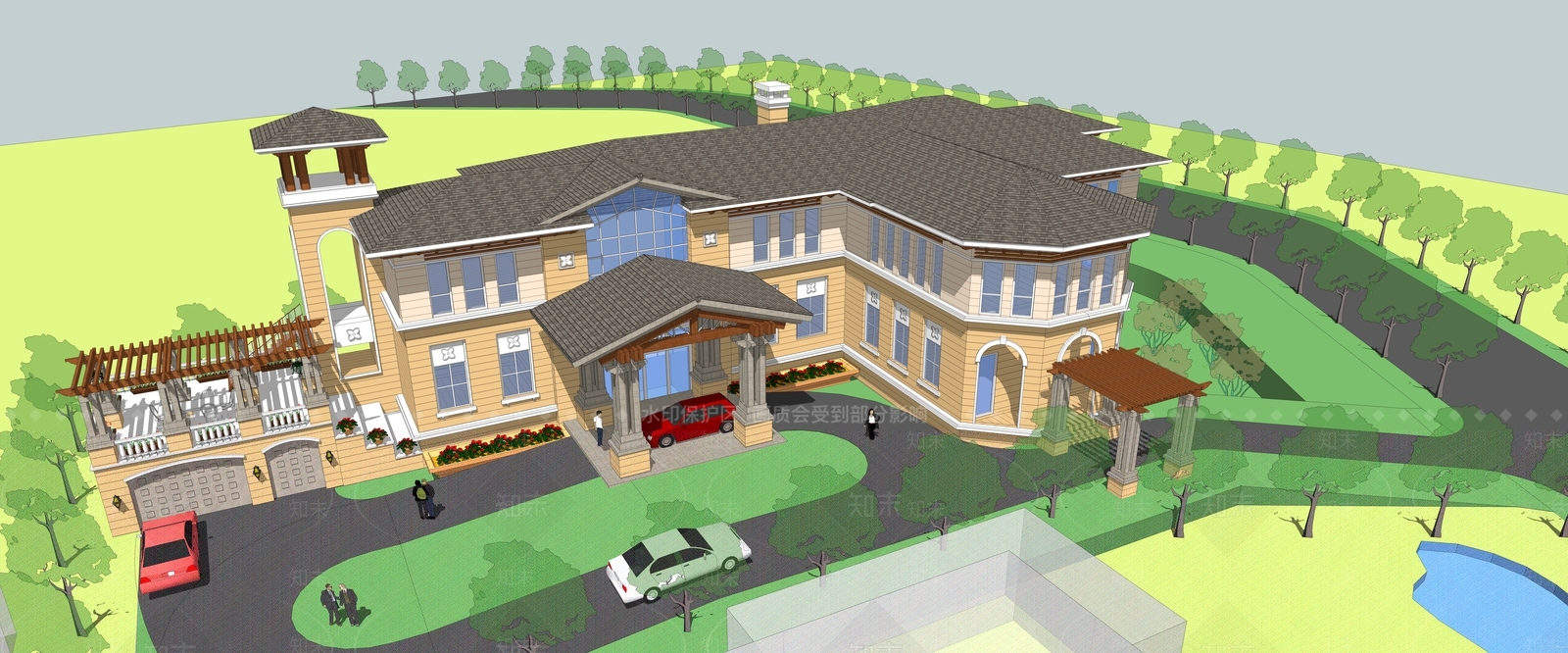 欧式小公建SU模型下载【ID:1199773809】