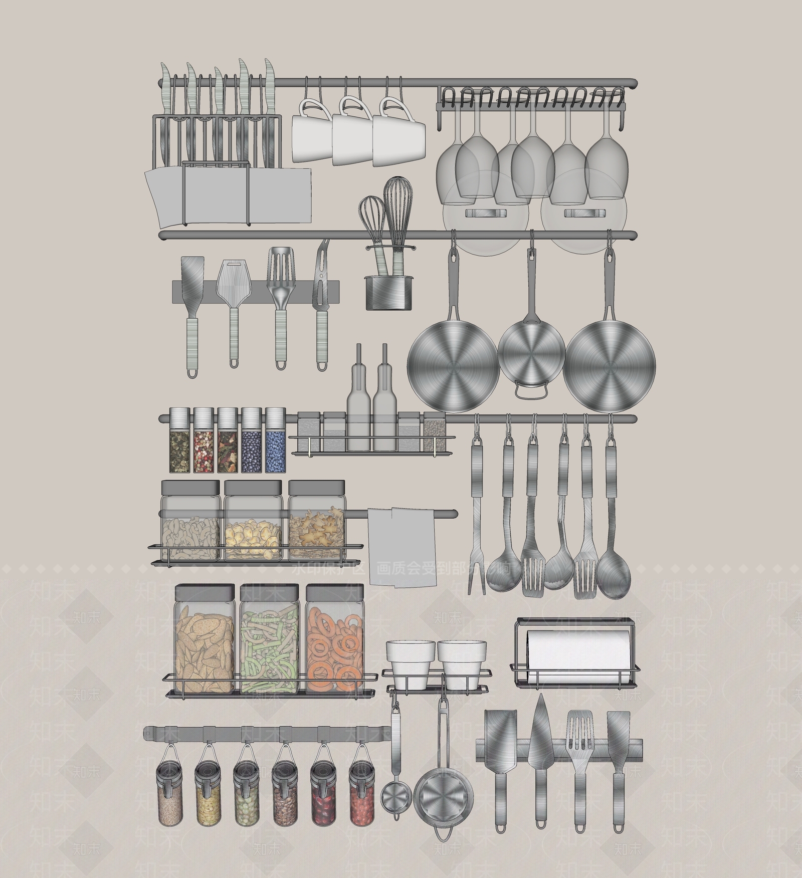 厨具SU模型下载【ID:1199768858】