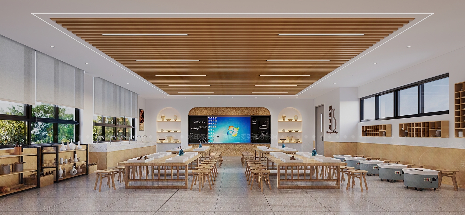 现代教室3D模型下载【ID:1199770580】