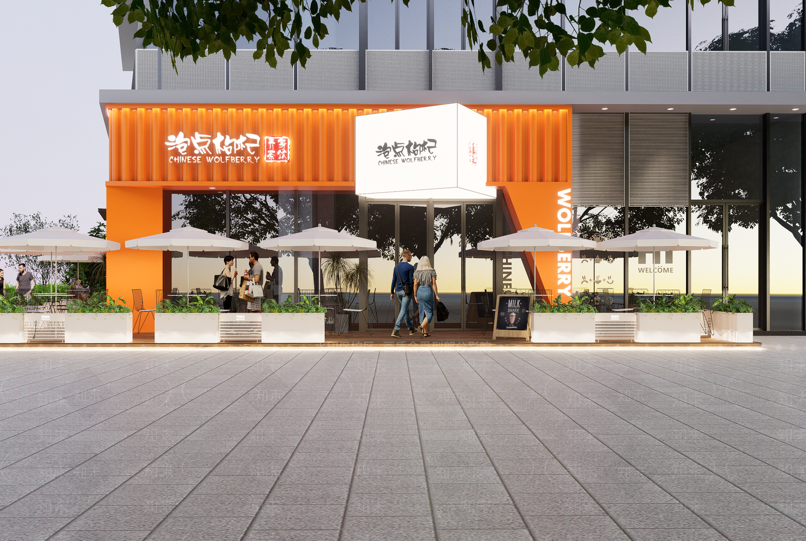 现代简约奶茶店SU模型下载【ID:1199778193】