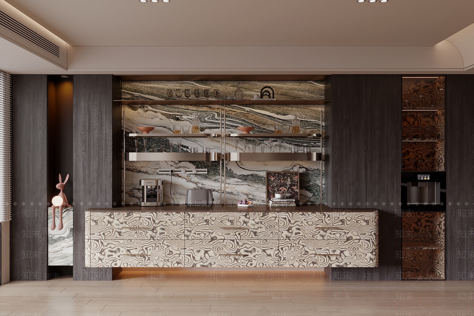 现代酒柜SU模型下载【ID:1199777662】