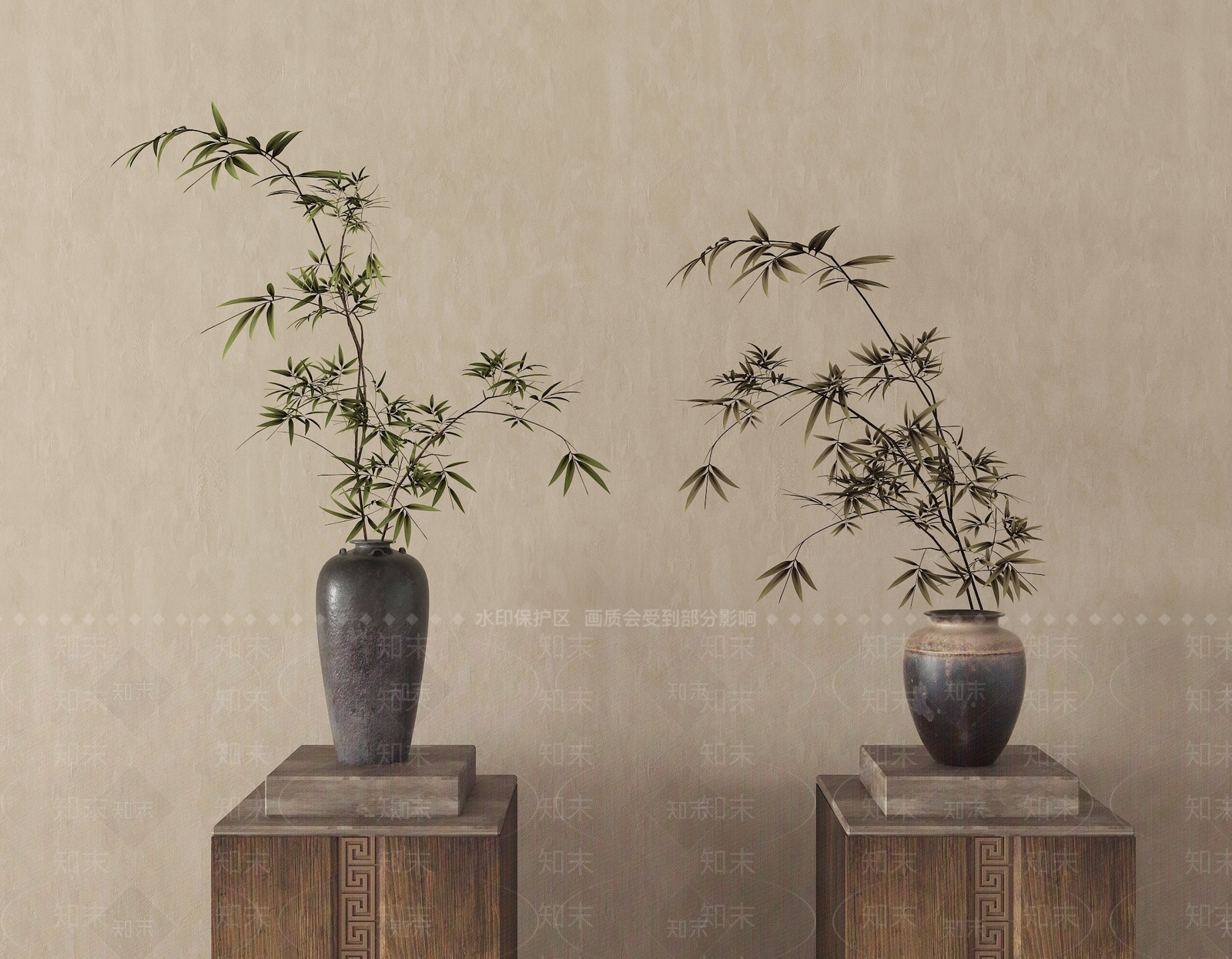 侘寂花艺SU模型下载【ID:1199777691】