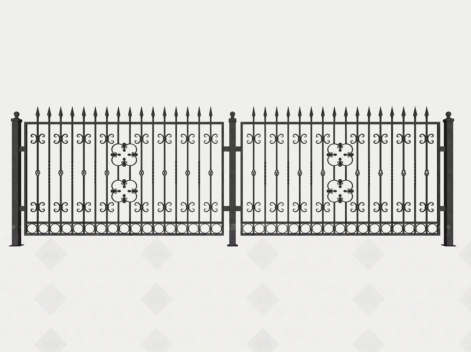 法式美式围栏护栏SU模型下载【ID:1199780820】