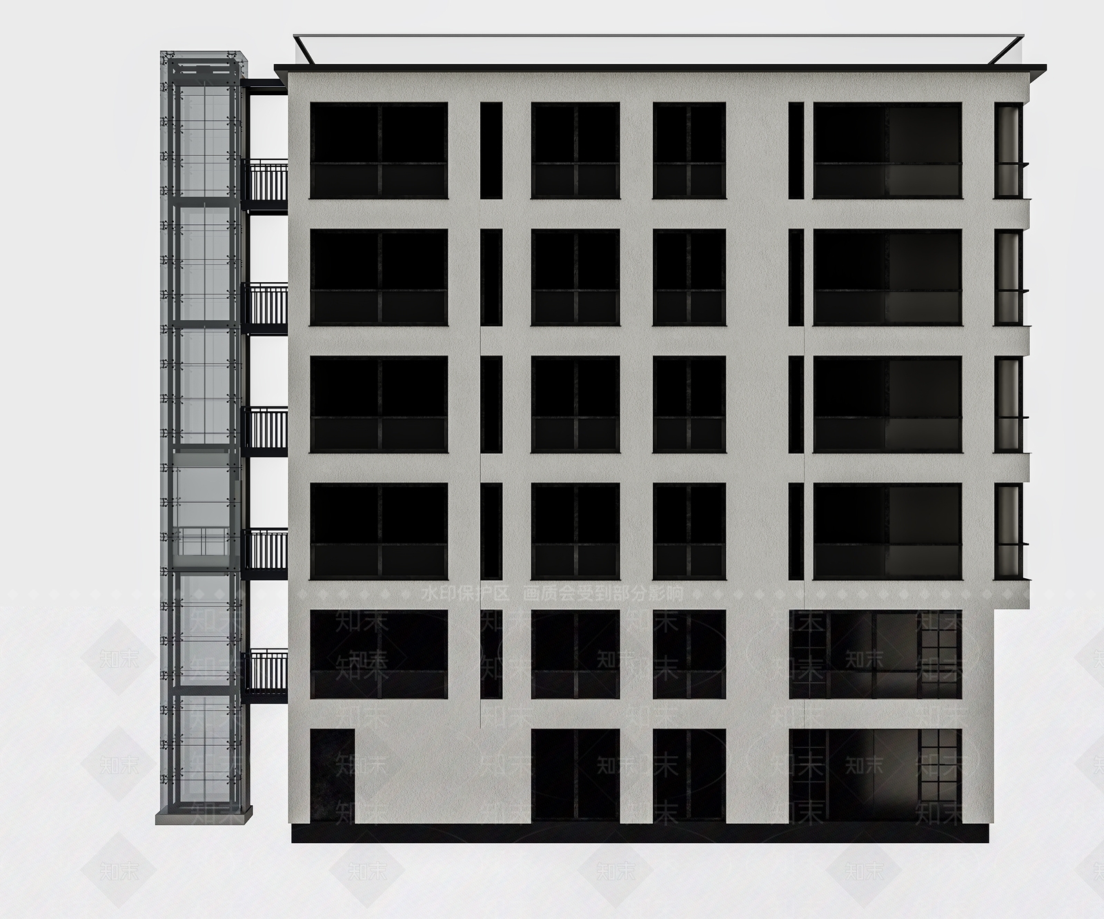 现代观光电梯3D模型下载【ID:1199908100】