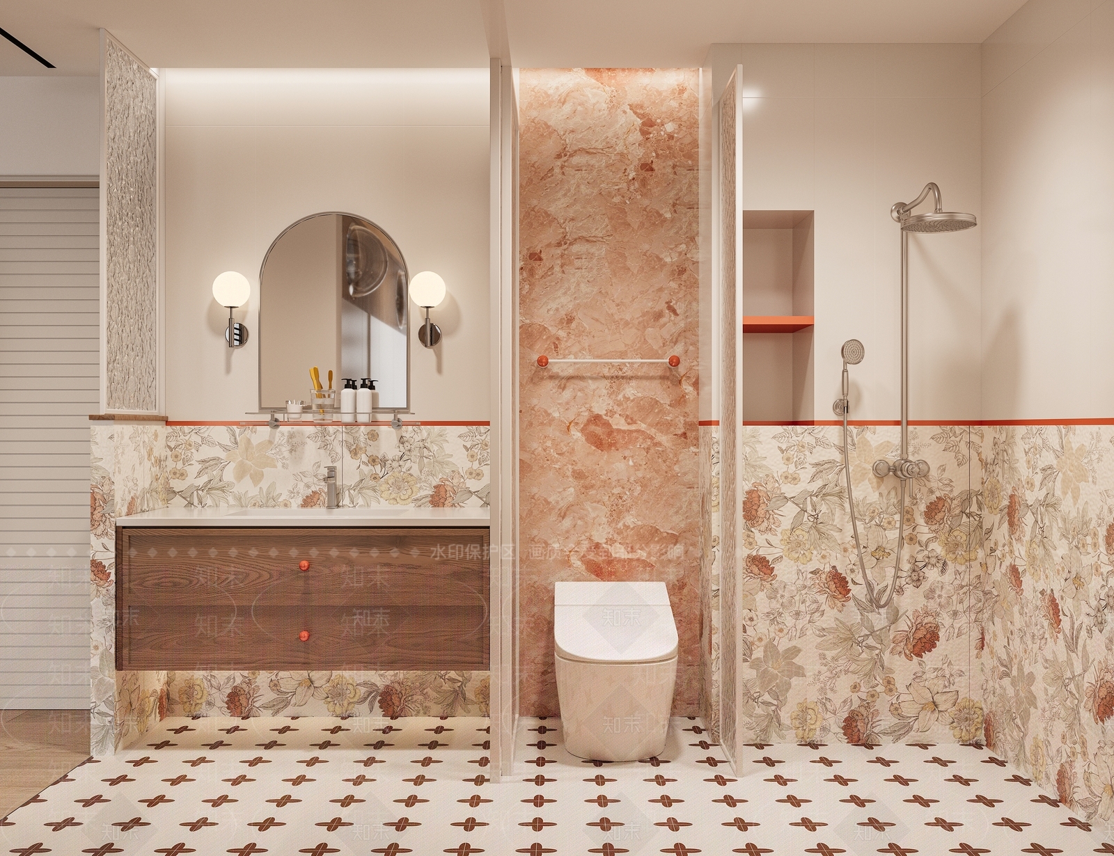 现代北欧卫生间3D模型下载【ID:1200467535】