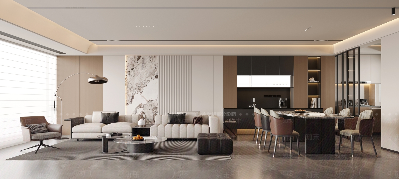 现代家居客厅3D模型下载【ID:1199788996】