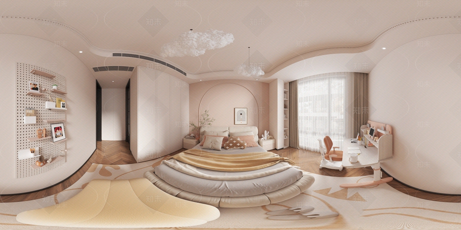 法式卧室贴图下载【ID:1199790613】