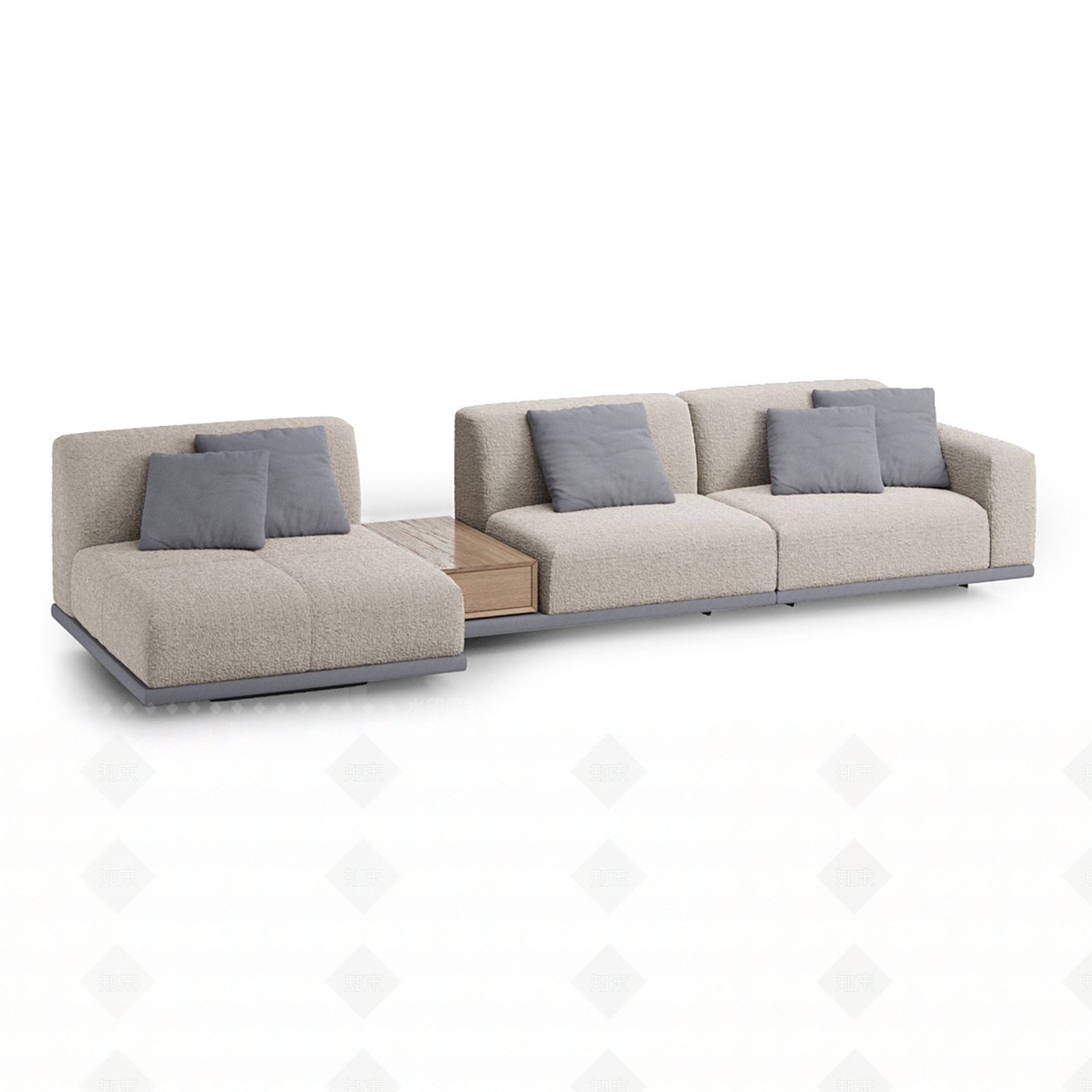 现代双人沙发3D模型下载【ID:1199792187】