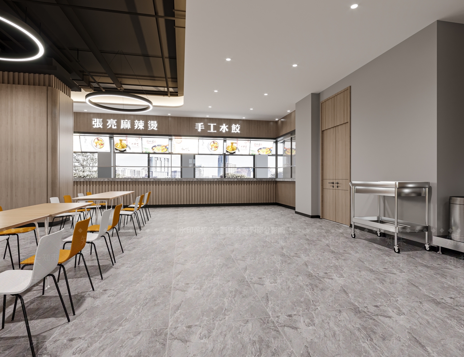 现代食堂3D模型下载【ID:1199792402】