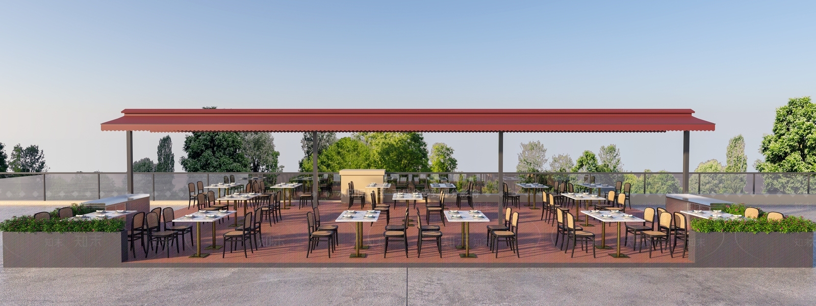现代新中式其他餐饮空间3D模型下载【ID:1199793767】