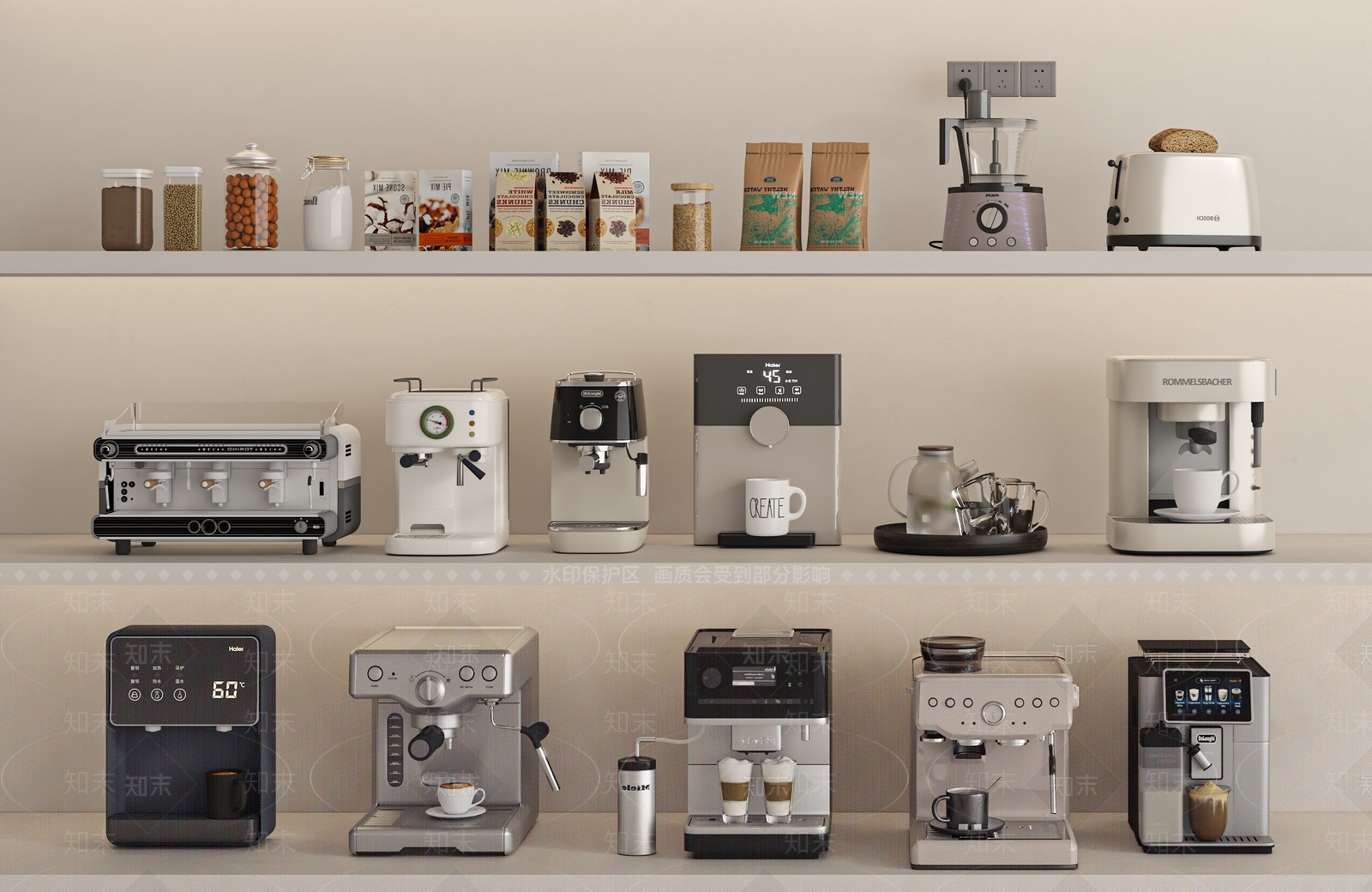 咖啡机3D模型下载【ID:1199798623】