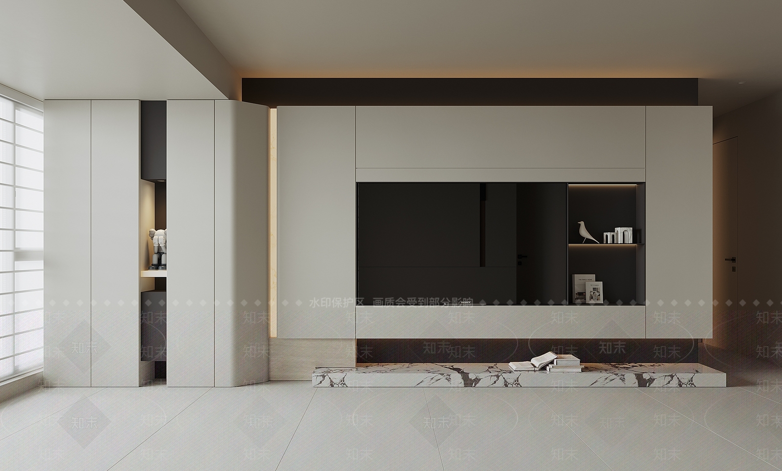 现代电视背景墙3D模型下载【ID:1199798451】