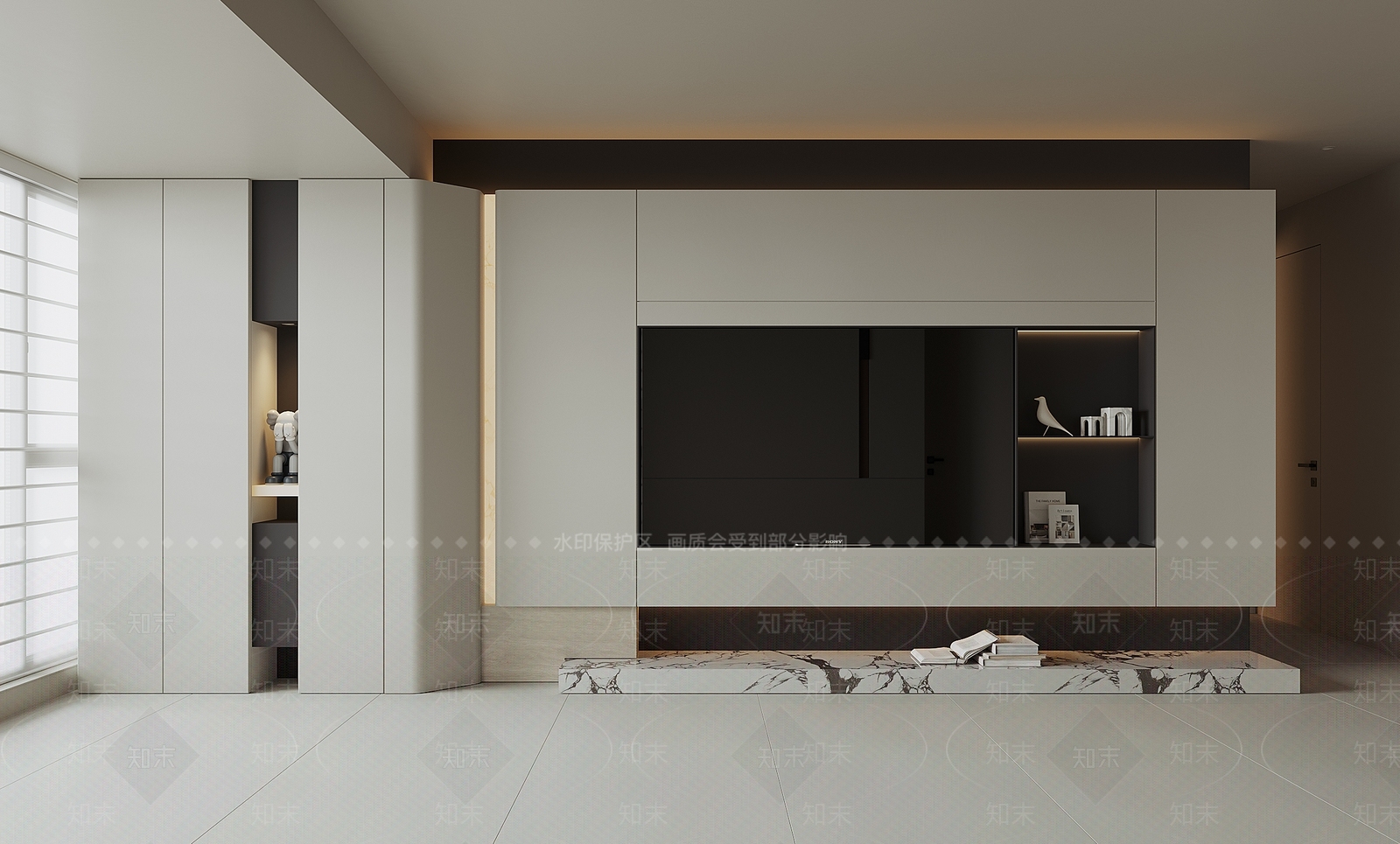 现代背景墙SU模型下载【ID:1199798962】