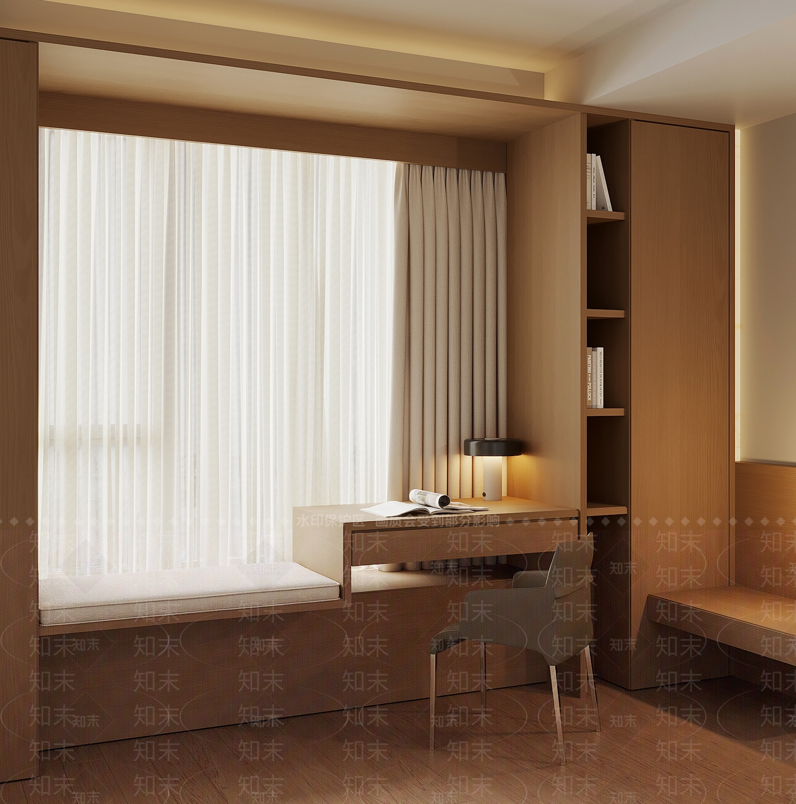 现代飘窗柜3D模型下载【ID:1199802346】