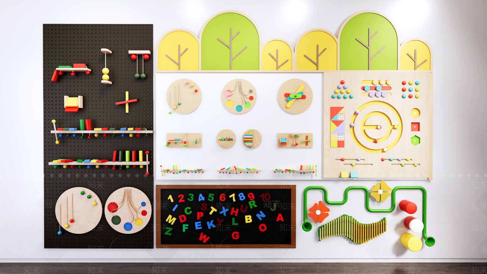 现代儿童玩具房SU模型下载【ID:1199805160】