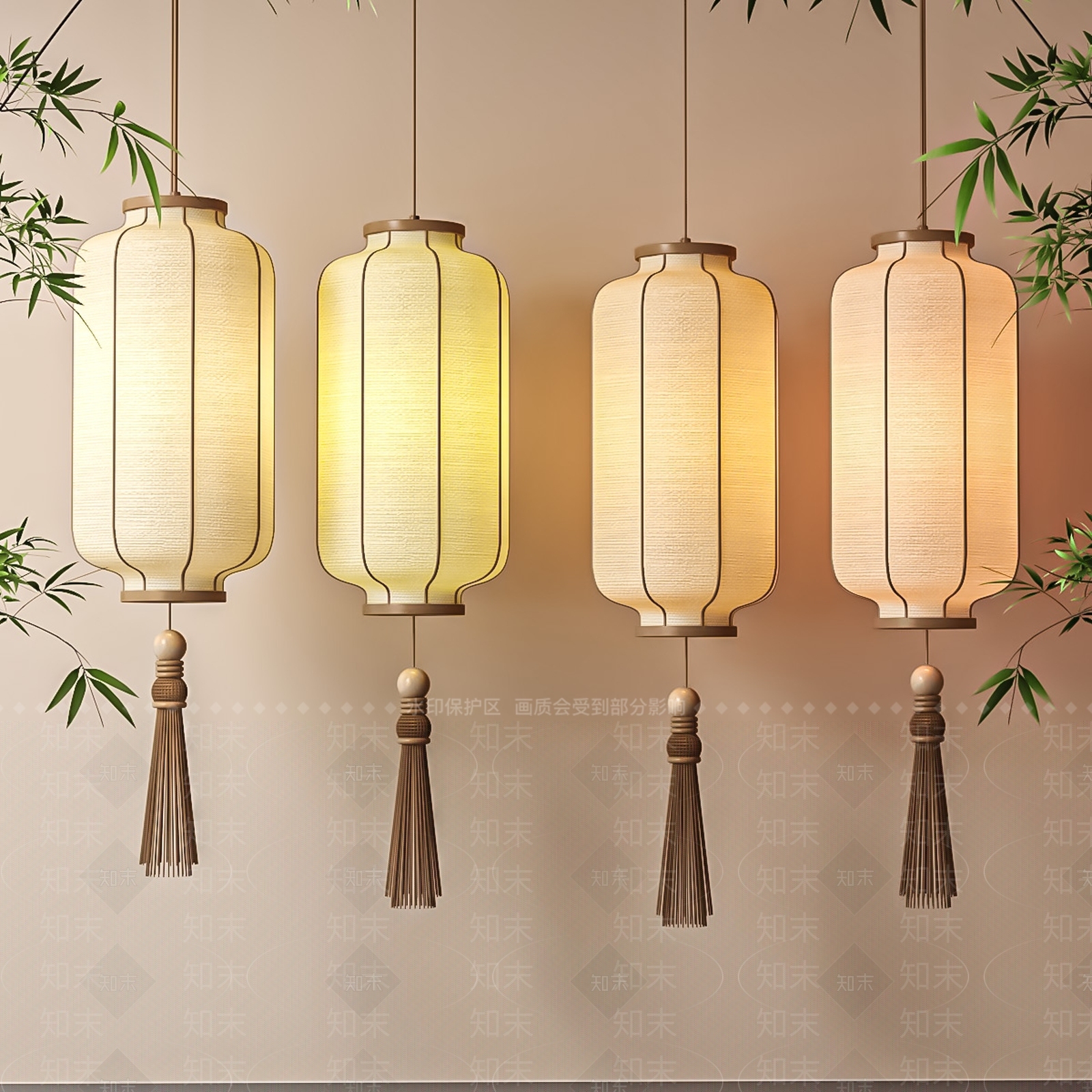 现代新中式灯笼SU模型下载【ID:1199805684】