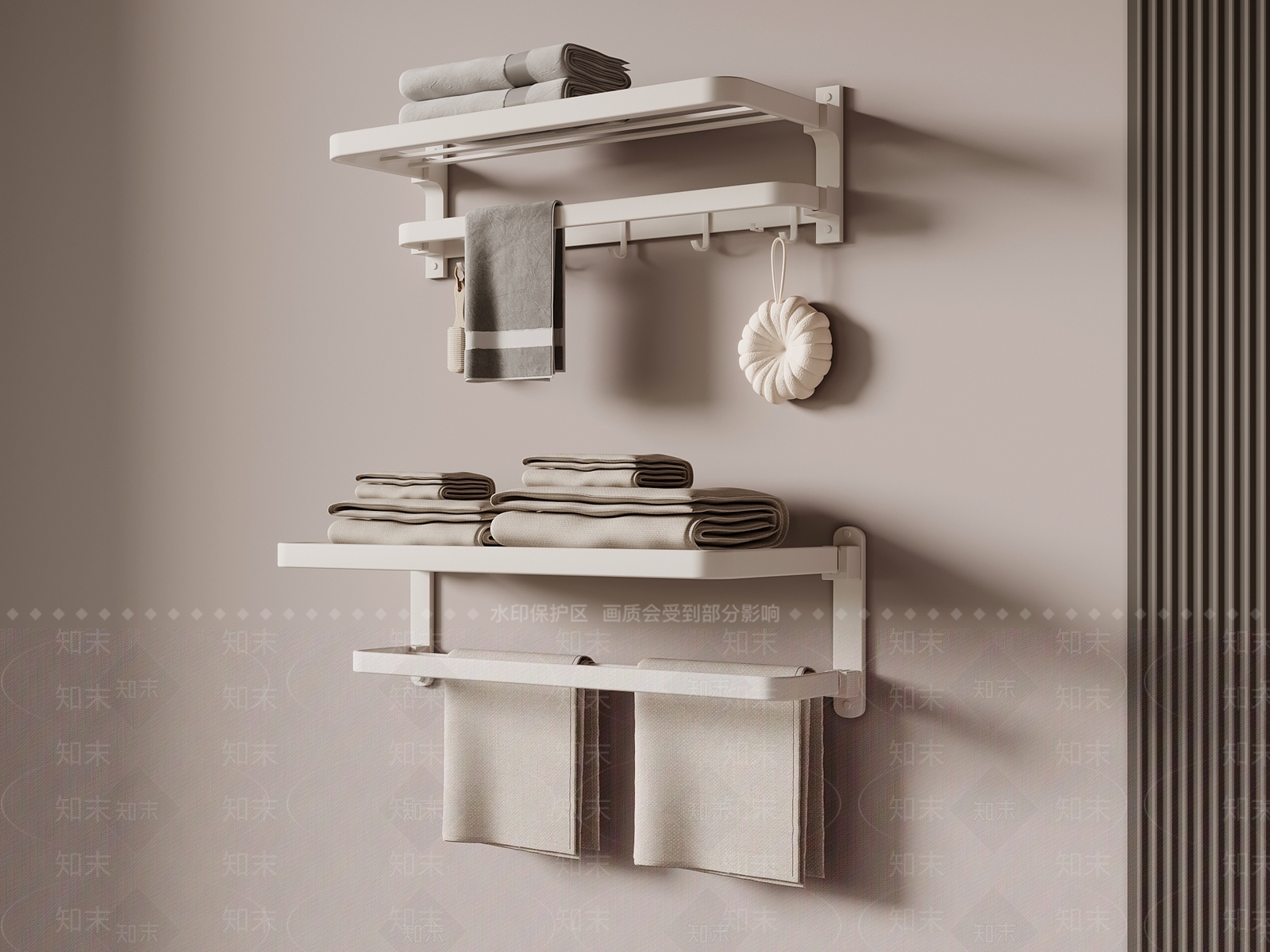 毛巾架3D模型下载【ID:1199807308】