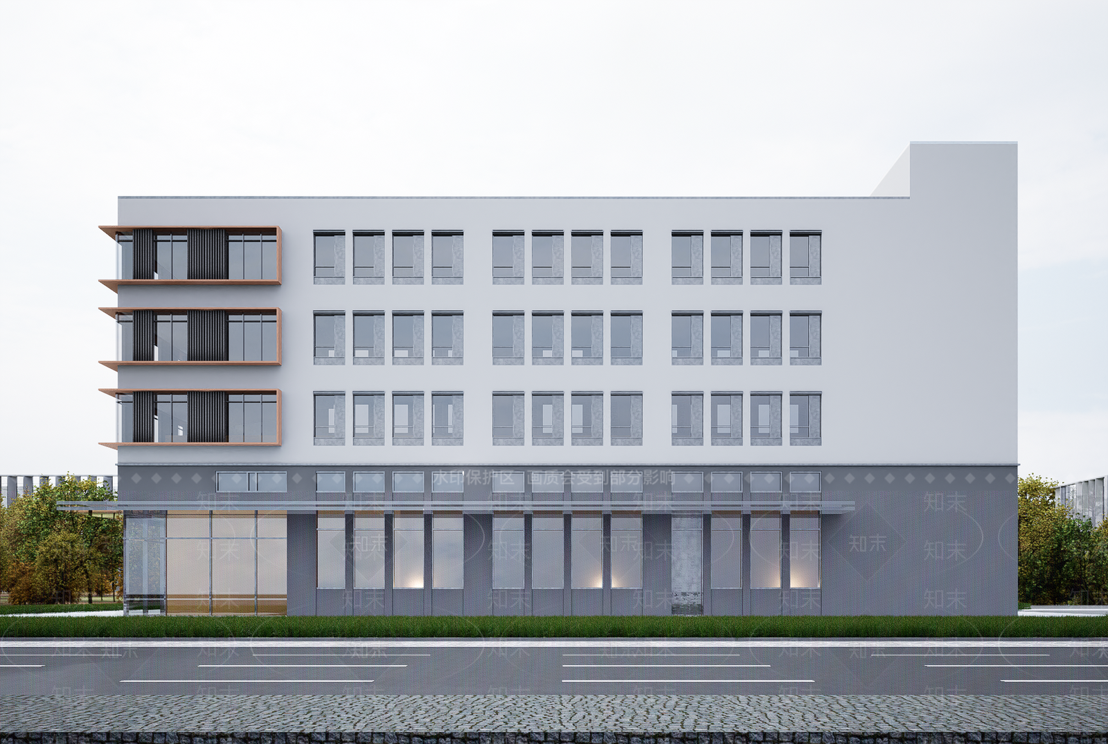 现代仓储建筑SU模型下载【ID:1199807638】