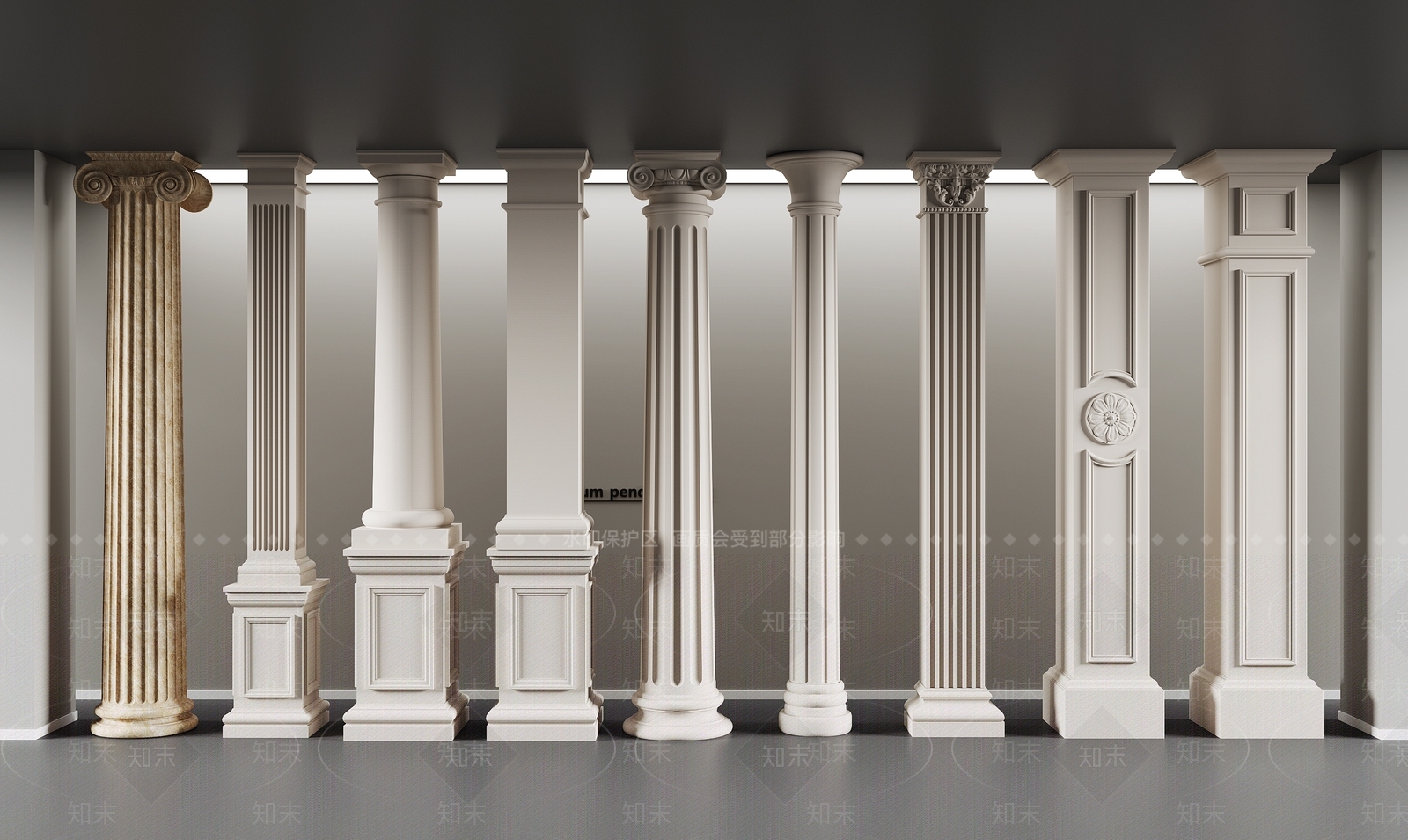 欧式柱子SU模型下载【ID:1199807711】
