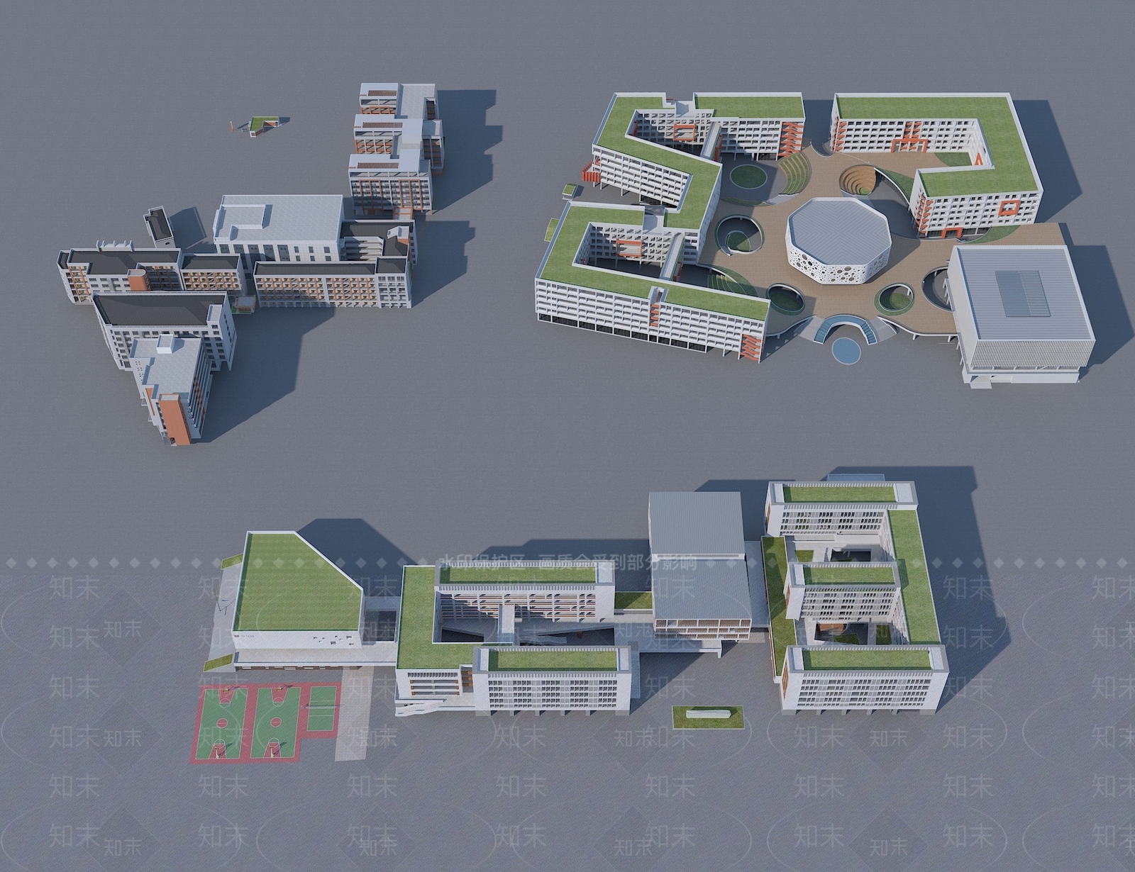 现代学校建筑SU模型下载【ID:1199812585】
