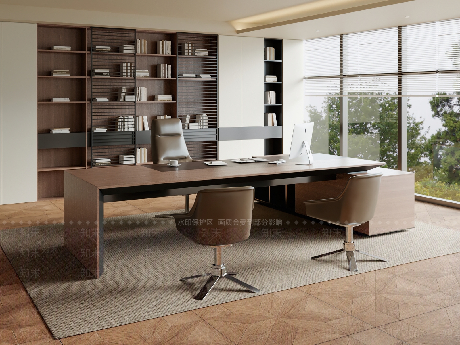 现代中古董事长办公室3D模型下载【ID:1199815153】